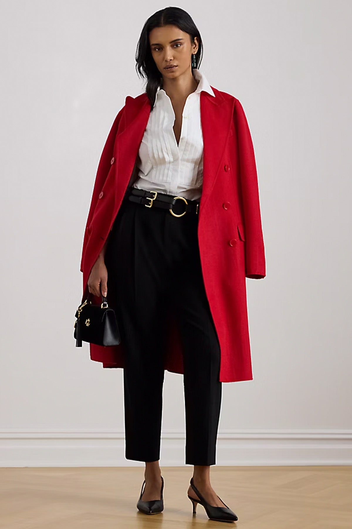 Polo Ralph Lauren Carrot Fit Tek Pile Yandan Cepli Streç Yün Pantolon