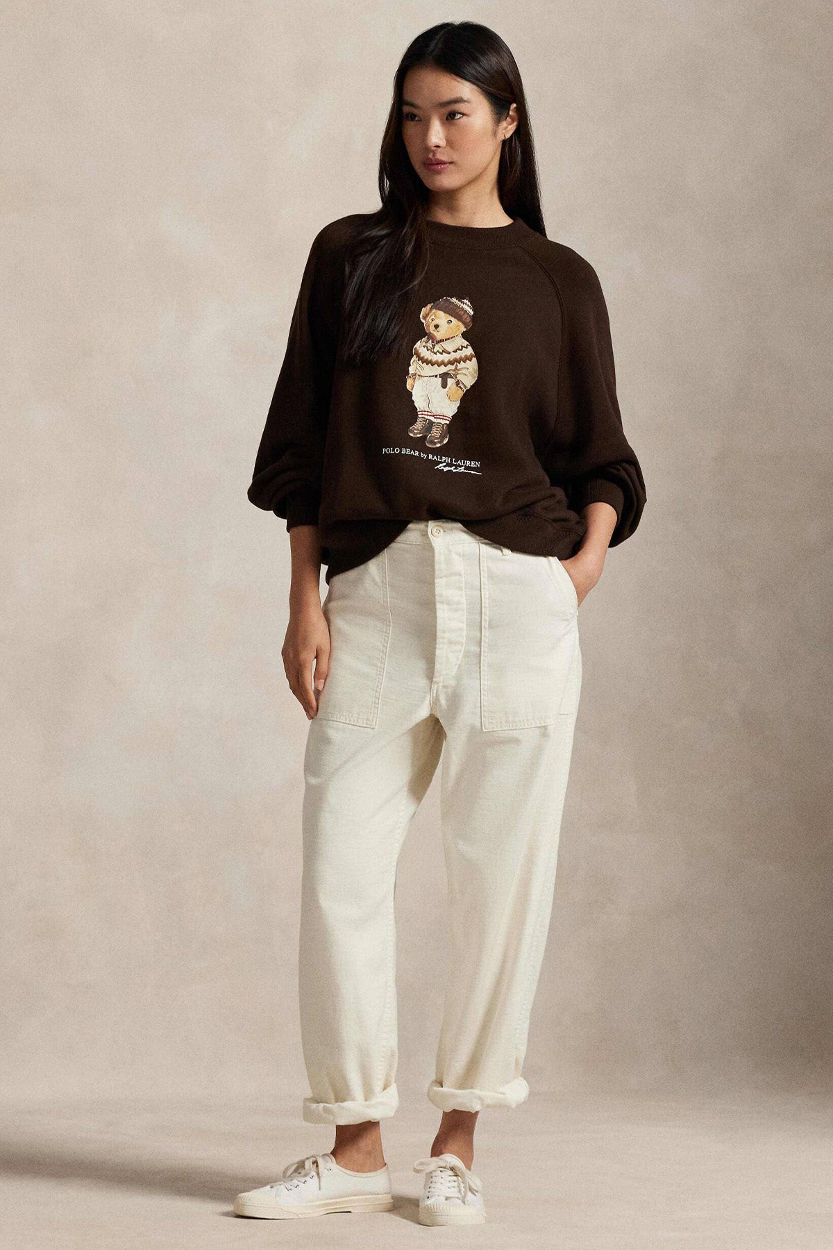 Polo Ralph Lauren Relaxed Fit Polo Bear Şardonlu Sweatshirt