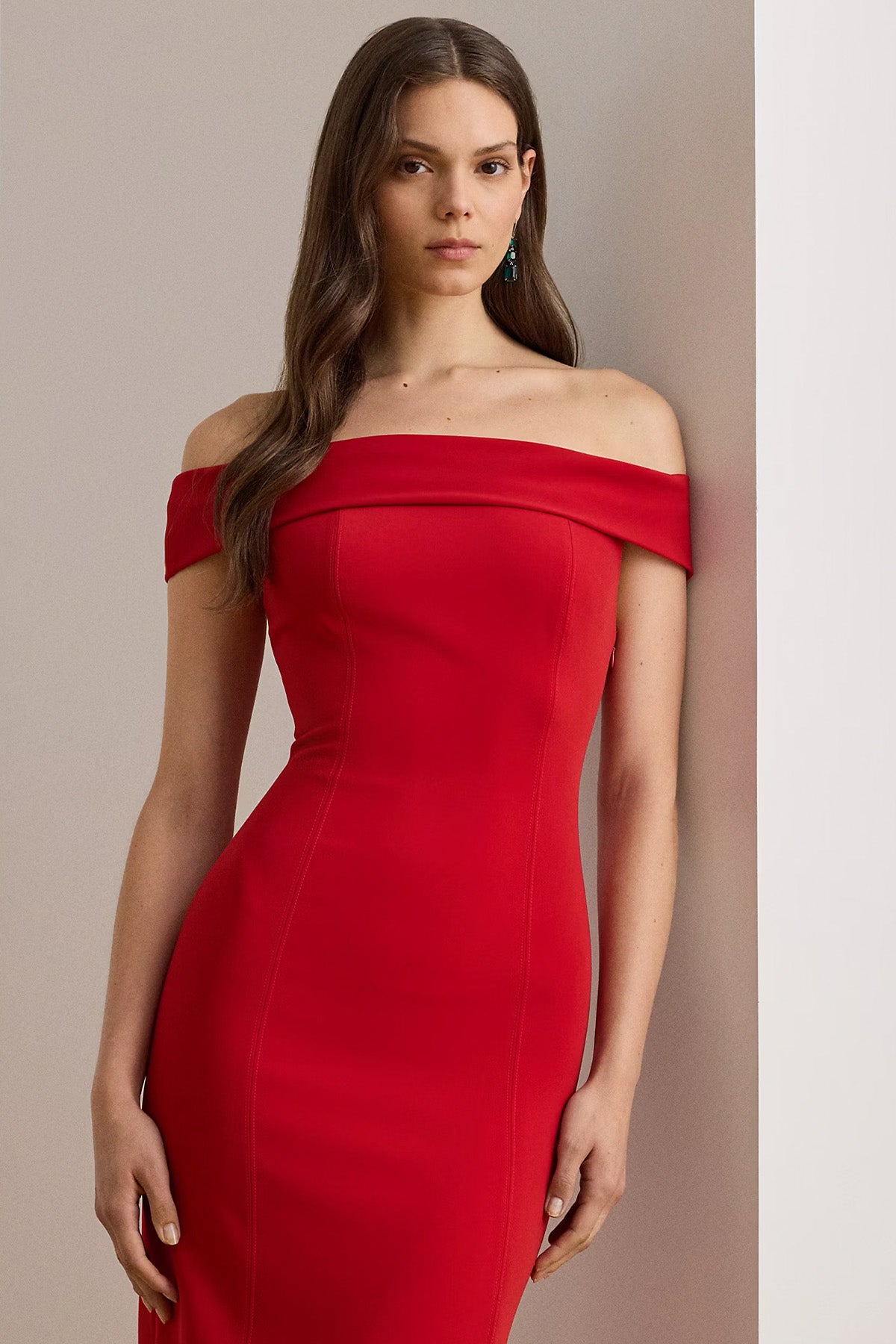 Polo Ralph Lauren Maxi Streç Abiye Elbise