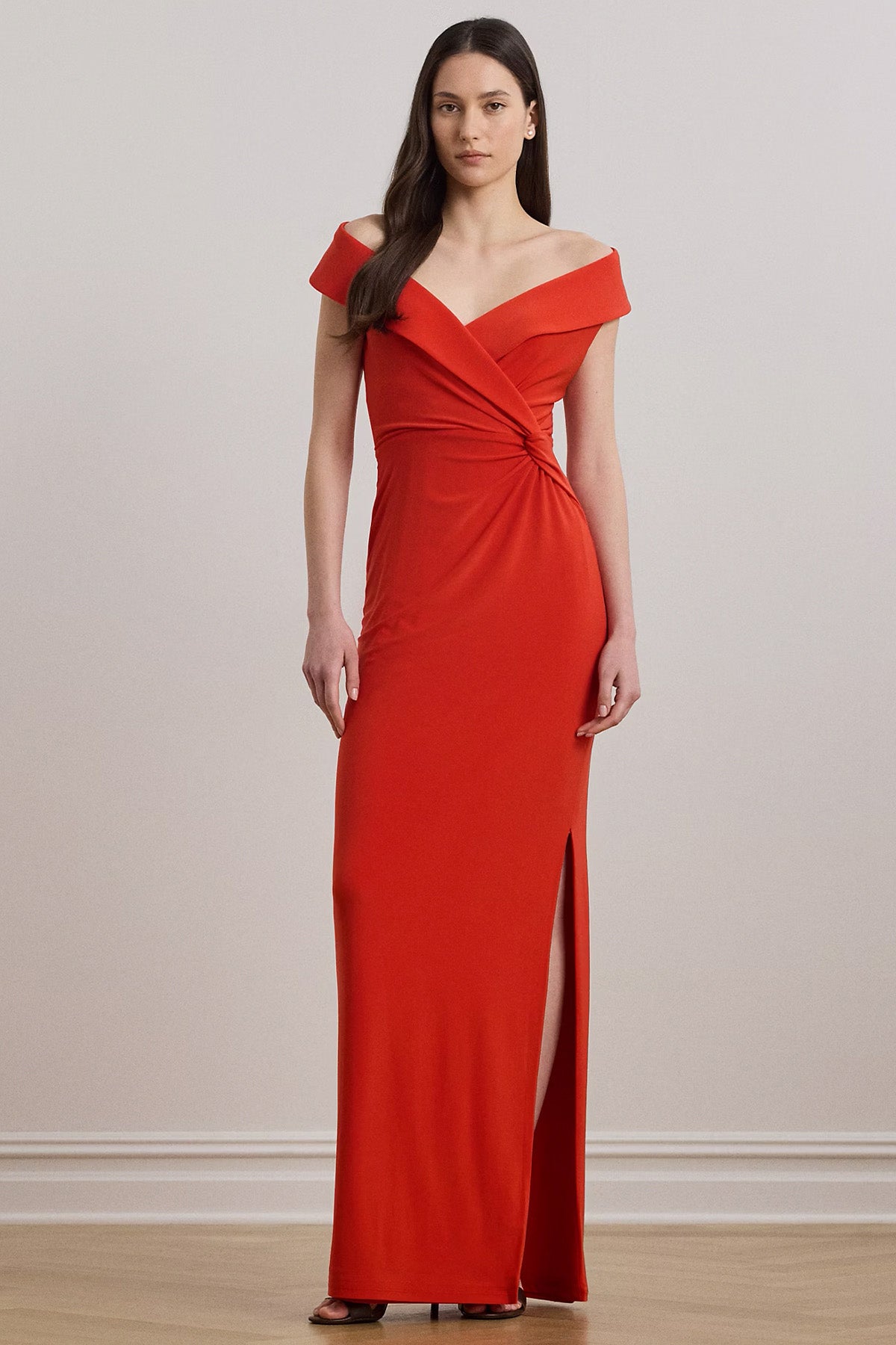 Polo Ralph Lauren V Yaka Maxi Abiye Elbise