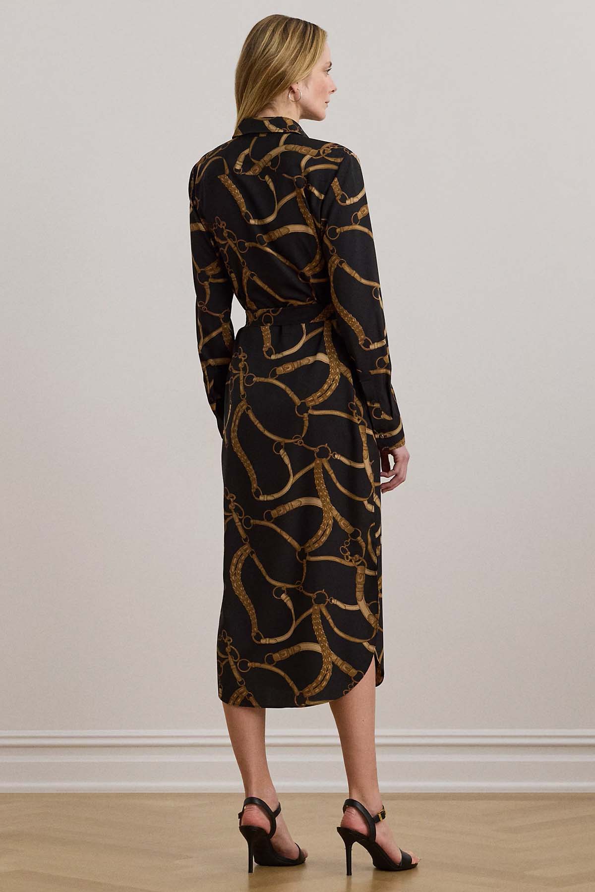 Polo Ralph Lauren Kemerli Midi Gömlek Elbise