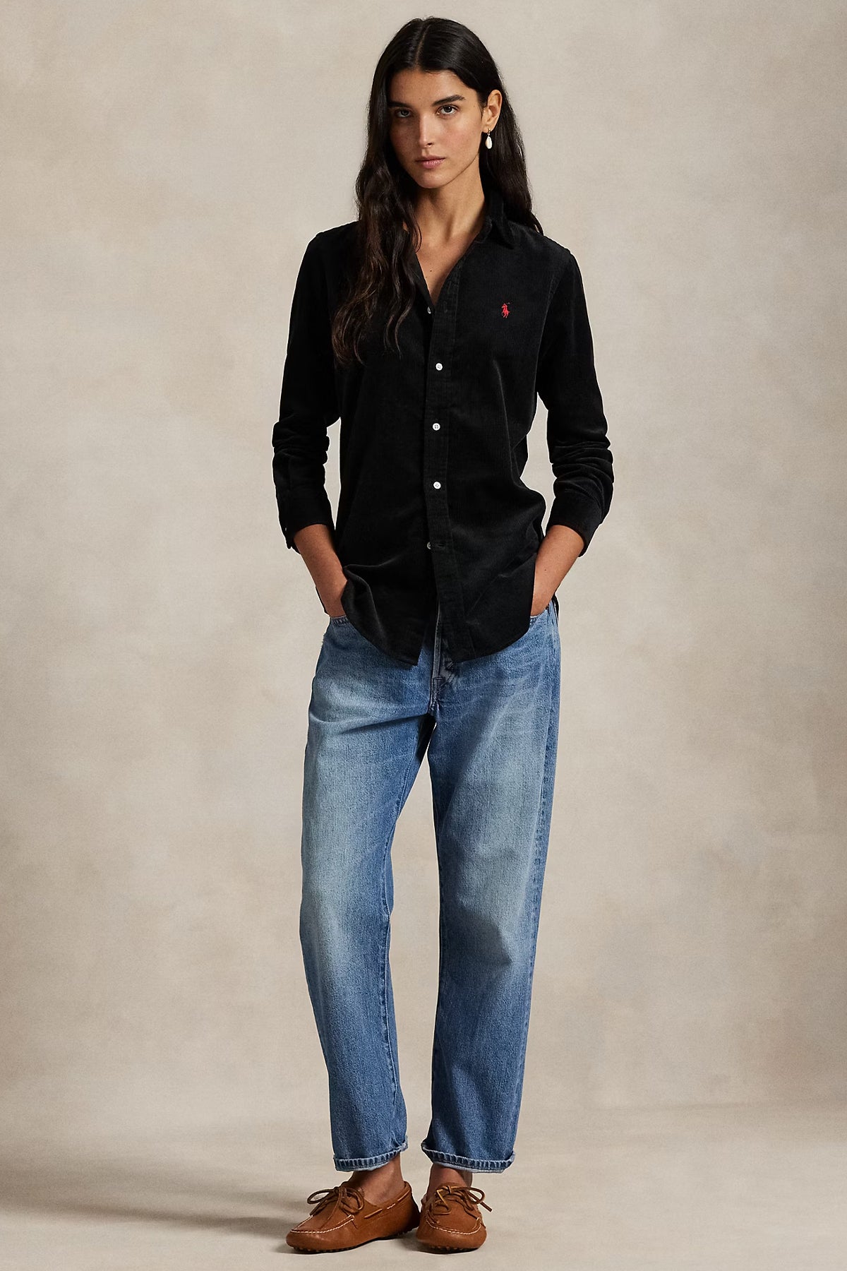 Polo Ralph Lauren Classic Fit Fitilli Kadife Gömlek