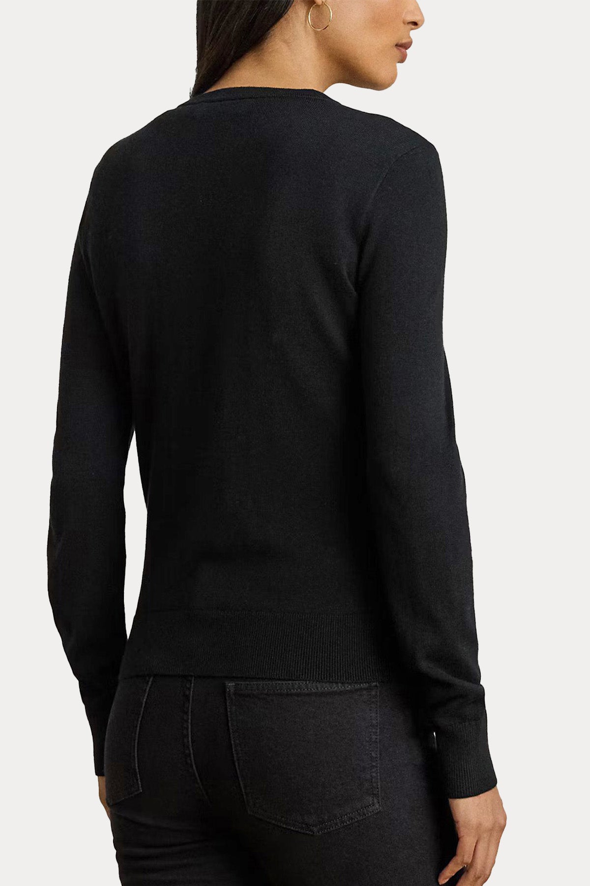 Polo Ralph Lauren Yuvarlak Yaka İnce Örgü Triko Ceket