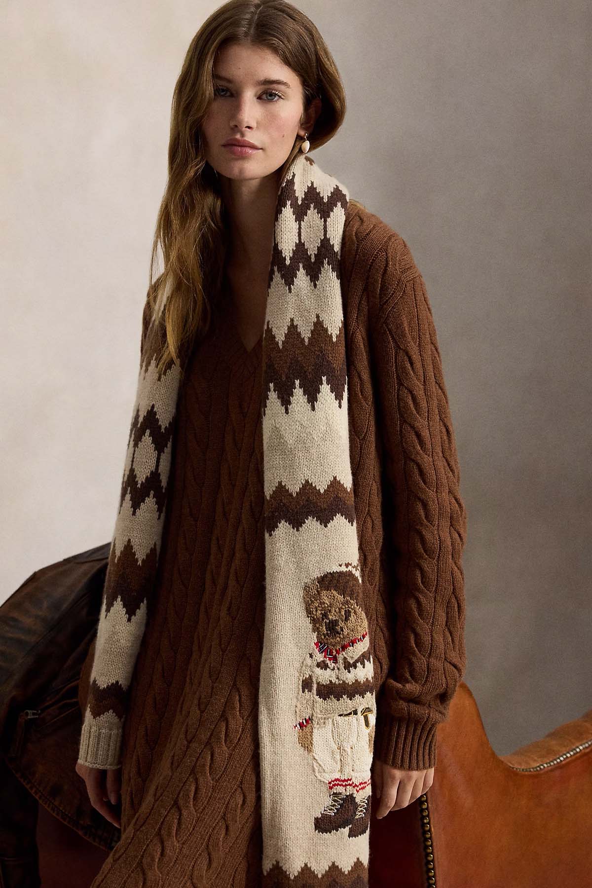 Polo Ralph Lauren Polo Bear Örgü Yün Atkı