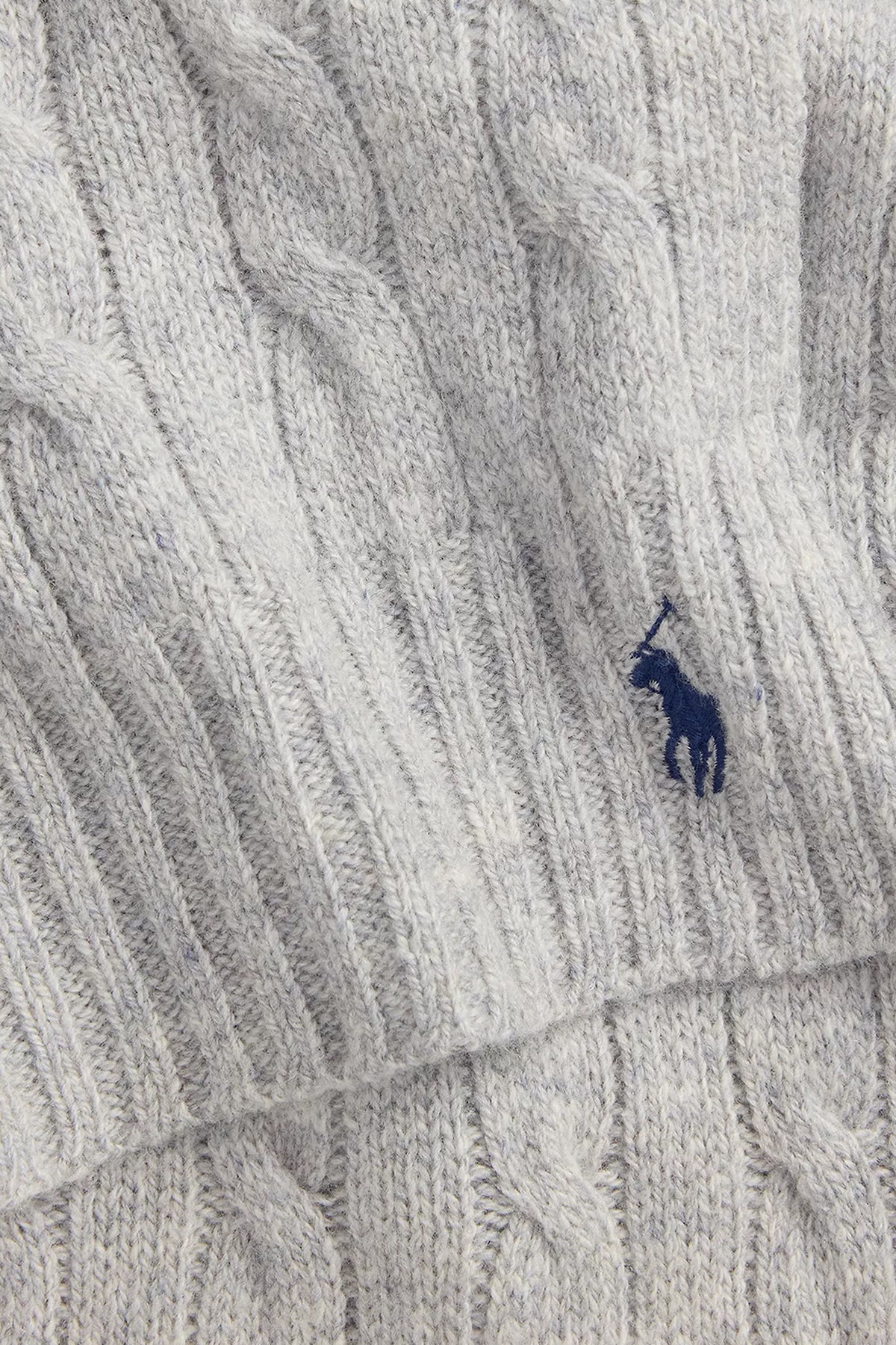 Polo Ralph Lauren Kaşmir Saç Örgü Yün Atkı Bere Eldiven Set