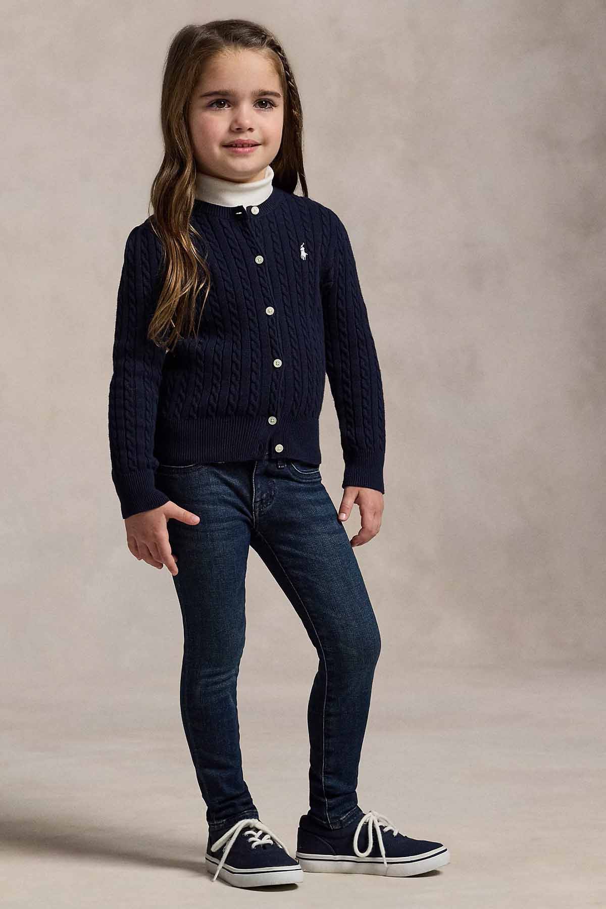Polo Ralph Lauren Kids 5-6 Yaş Kız Çocuk Saç Örgü Triko Ceket