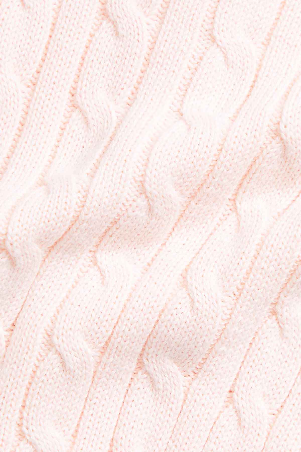 Polo Ralph Lauren Kids 12 Aylık Kız Bebek Saç Örgü Triko Pantolon Set