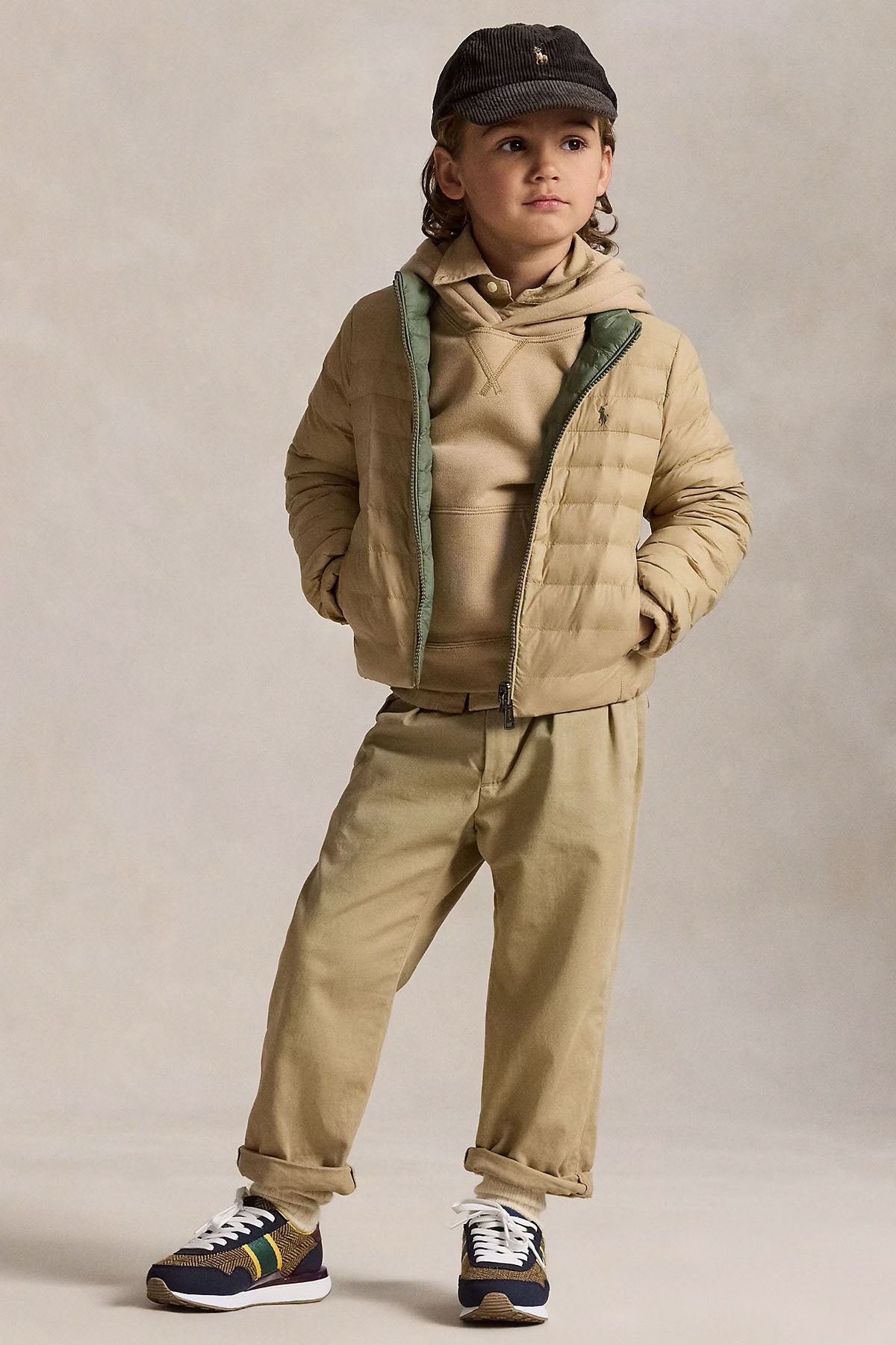 Polo Ralph Lauren Kids 4-7 Yaş Unisex Çocuk Çift Taraflı Puffer Mont