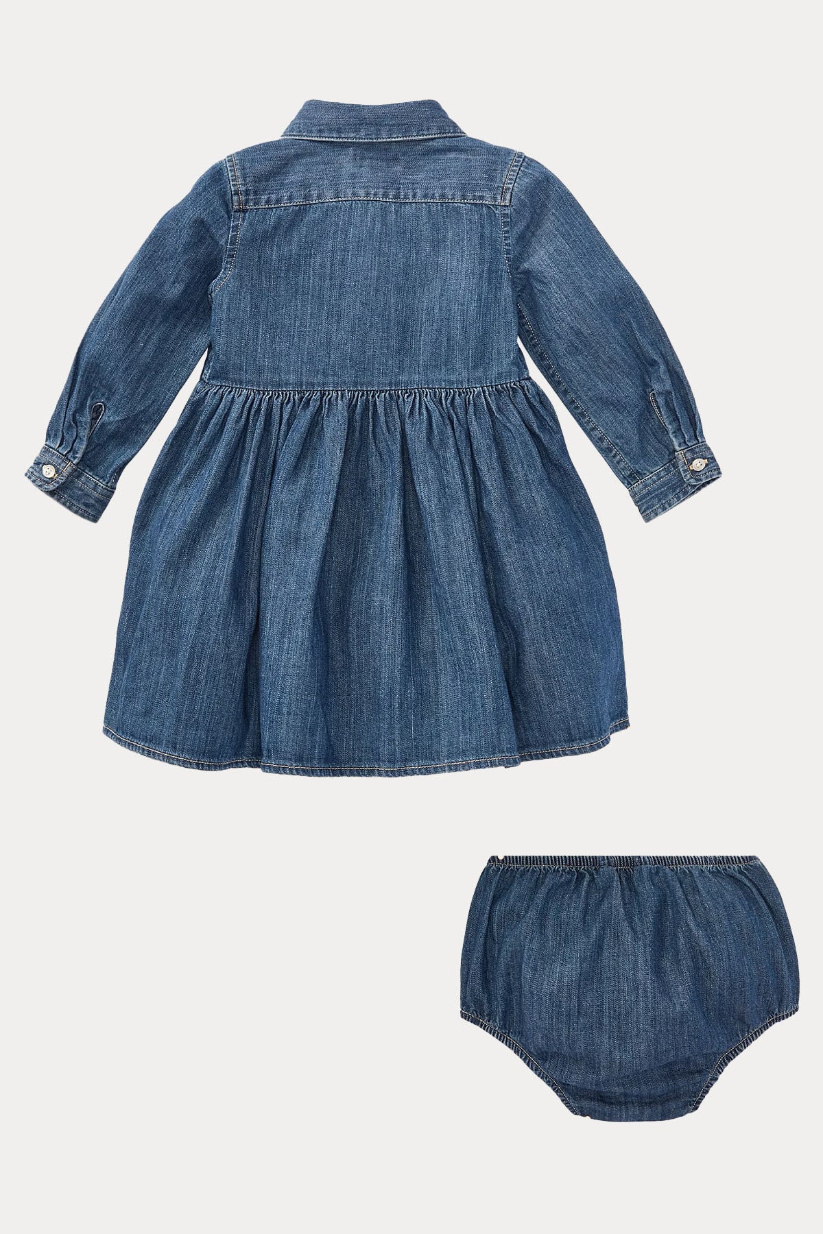 Polo Ralph Lauren Kids 18-24 Aylık Kız Bebek Denim Gömlek Elbise