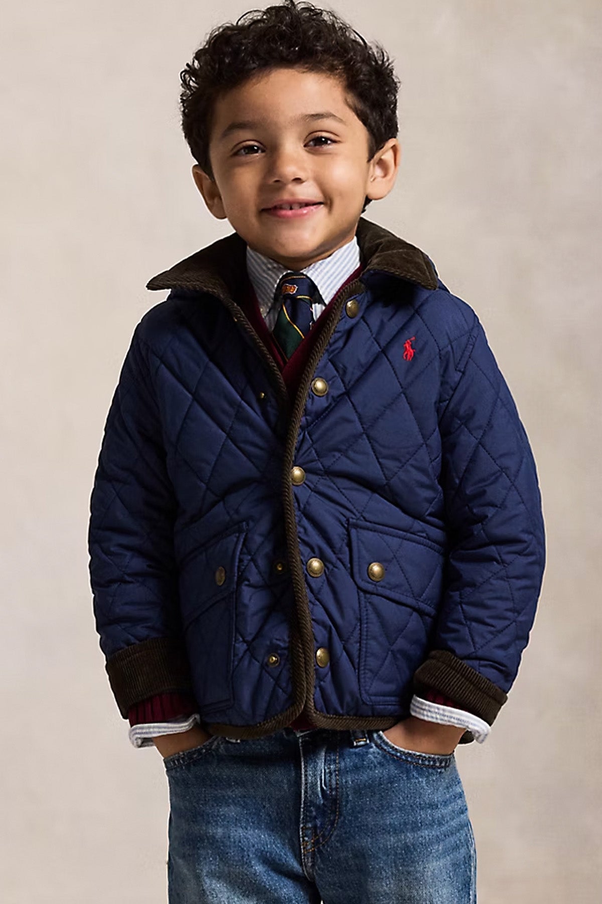 Polo Ralph Lauren Kids 3-5 Yaş Erkek Çocuk Kapitone Desenli Kapüşonlu Mont
