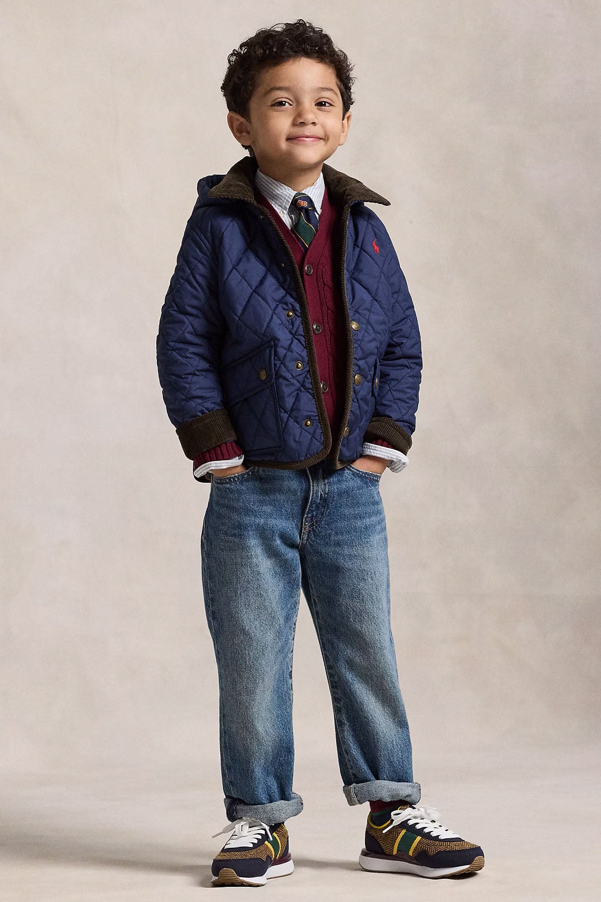 Polo Ralph Lauren Kids 3-5 Yaş Erkek Çocuk Kapitone Desenli Kapüşonlu Mont
