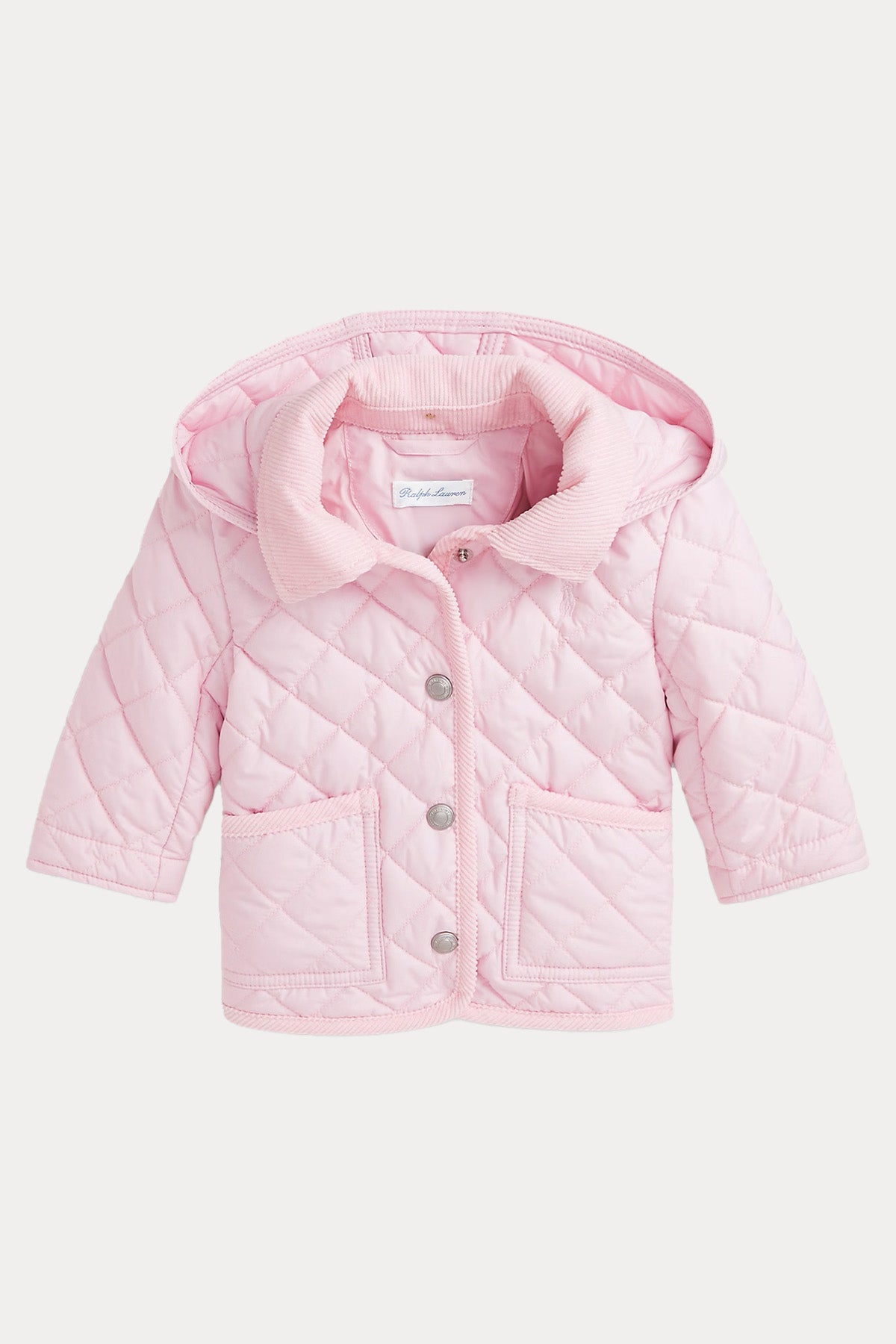 Polo Ralph Lauren Kids 24 Aylık Kız Bebek Kapitone Kapüşonlu Ceket Mont