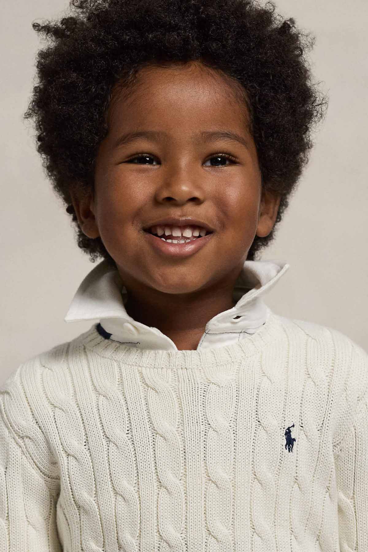 Polo Ralph Lauren Kids 4-6 Yaş Unisex Çocuk Saç Örgü Triko