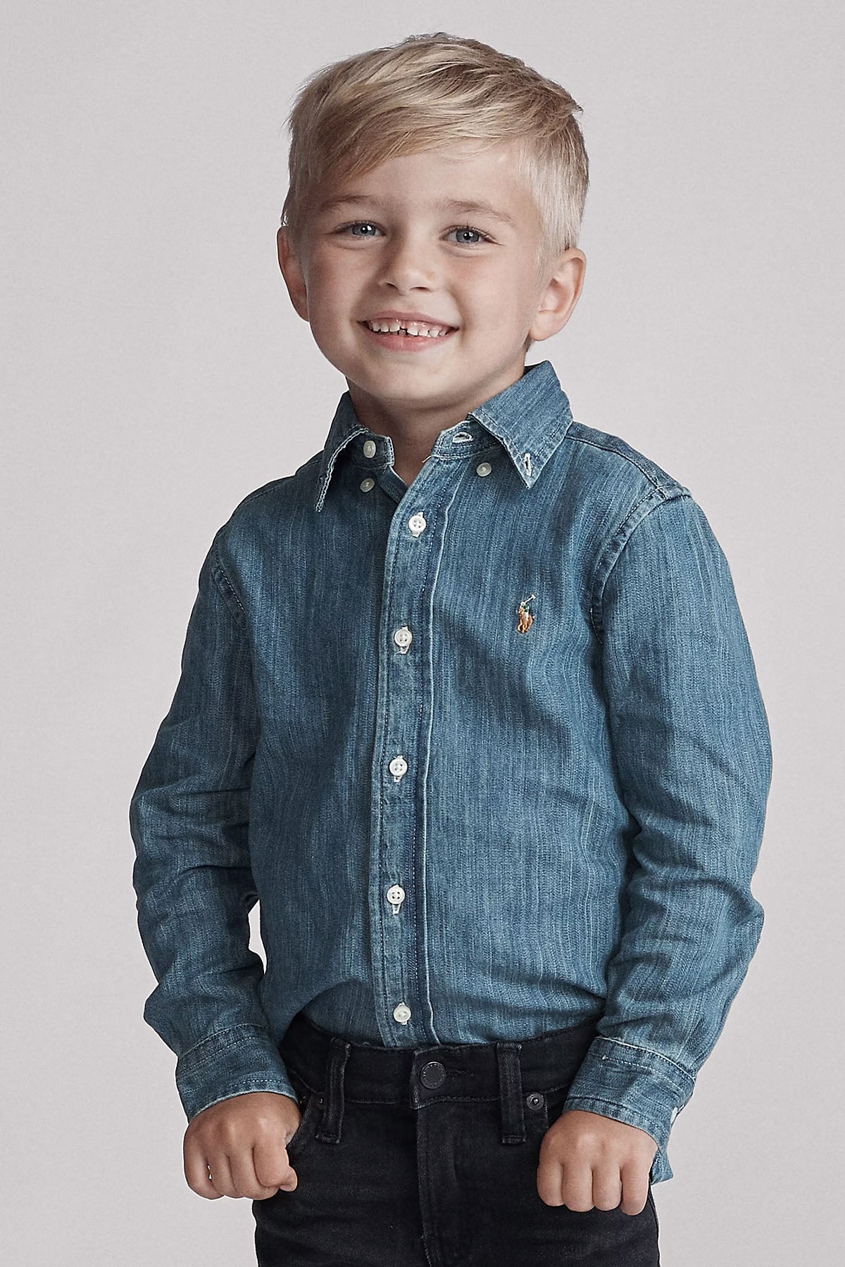 Polo Ralph Lauren Kids 3-7 Yaş Erkek Çocuk Denim Gömlek