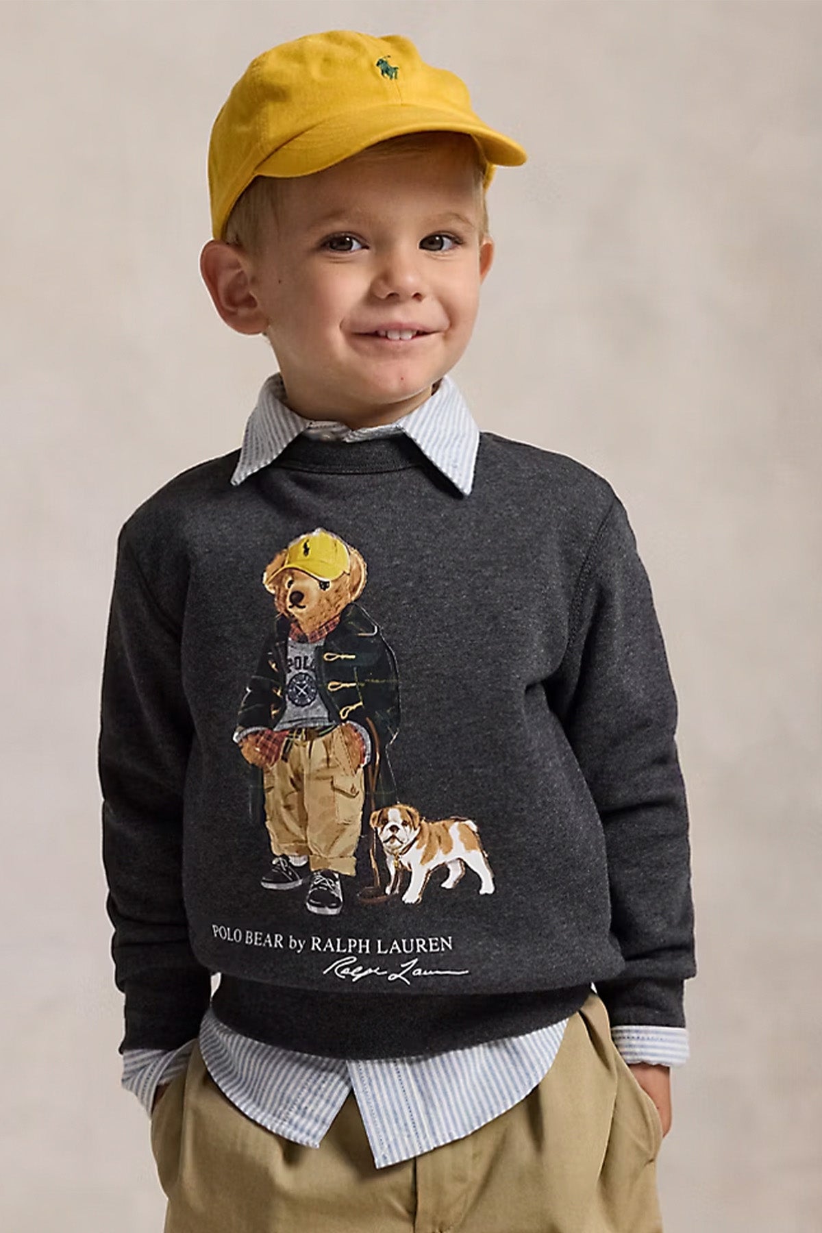 Polo Ralph Lauren Kids 4-6 Yaş Unisex Çocuk Şardonlu Polo Bear Sweatshirt