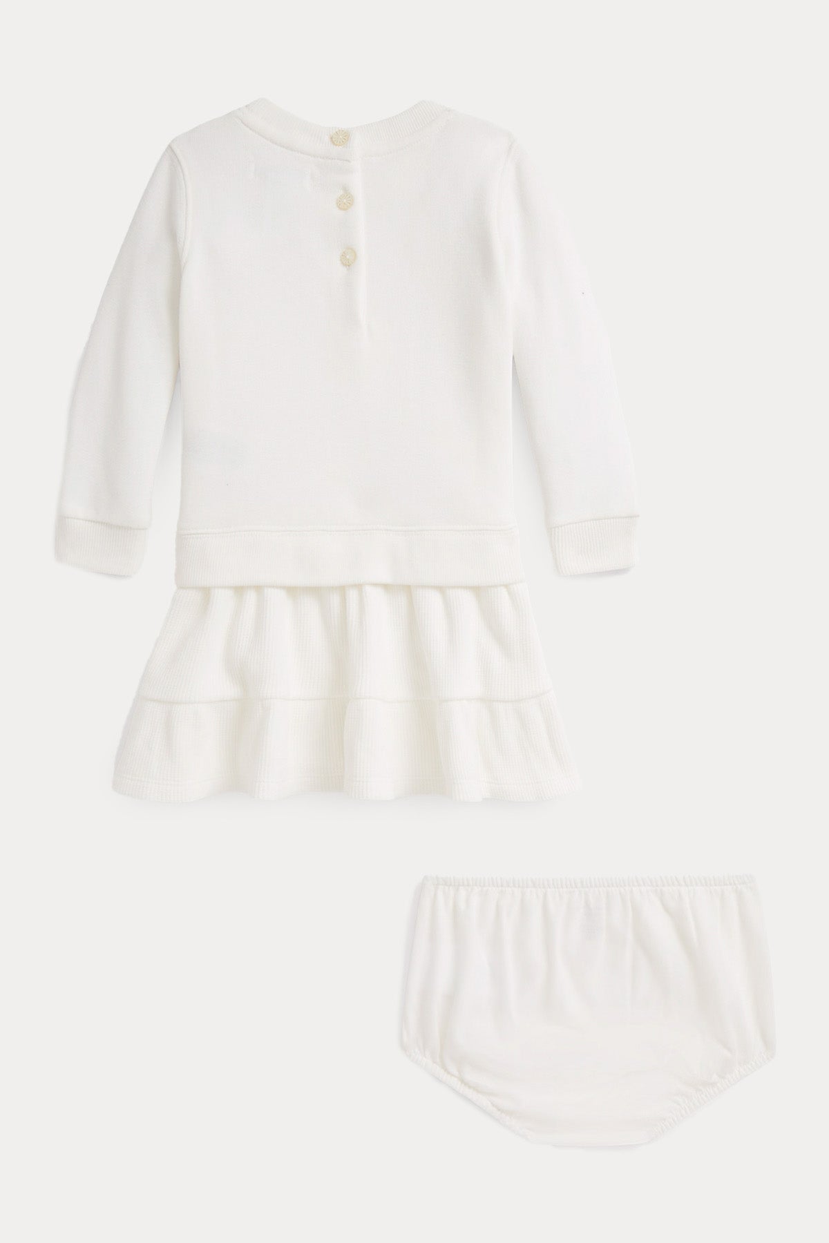 Polo Ralph Lauren Kids 12-18 Aylık Kız Bebek Polo Bear Şardonlu Mini Sweatshirt Elbise