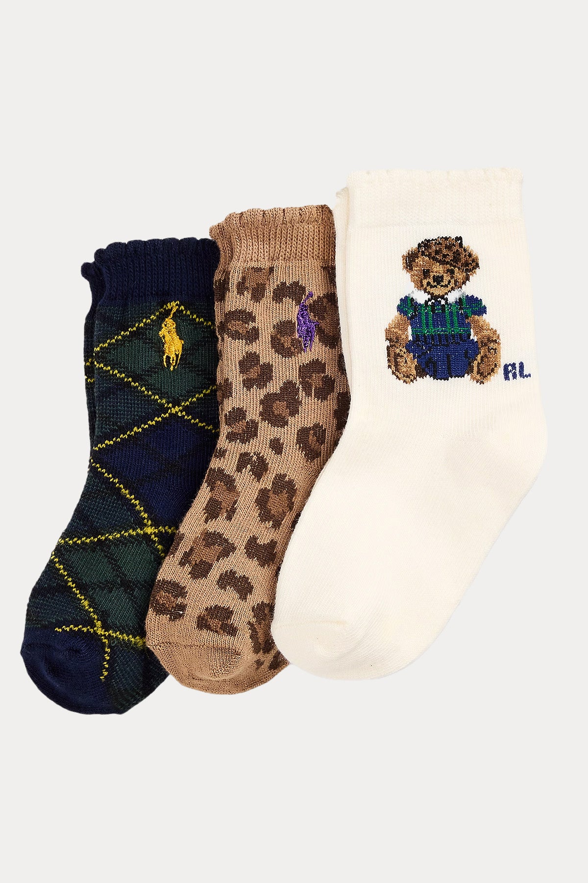 Polo Ralph Lauren Kids 6-24 Aylık Polo Bear 3'lü Paket Çorap