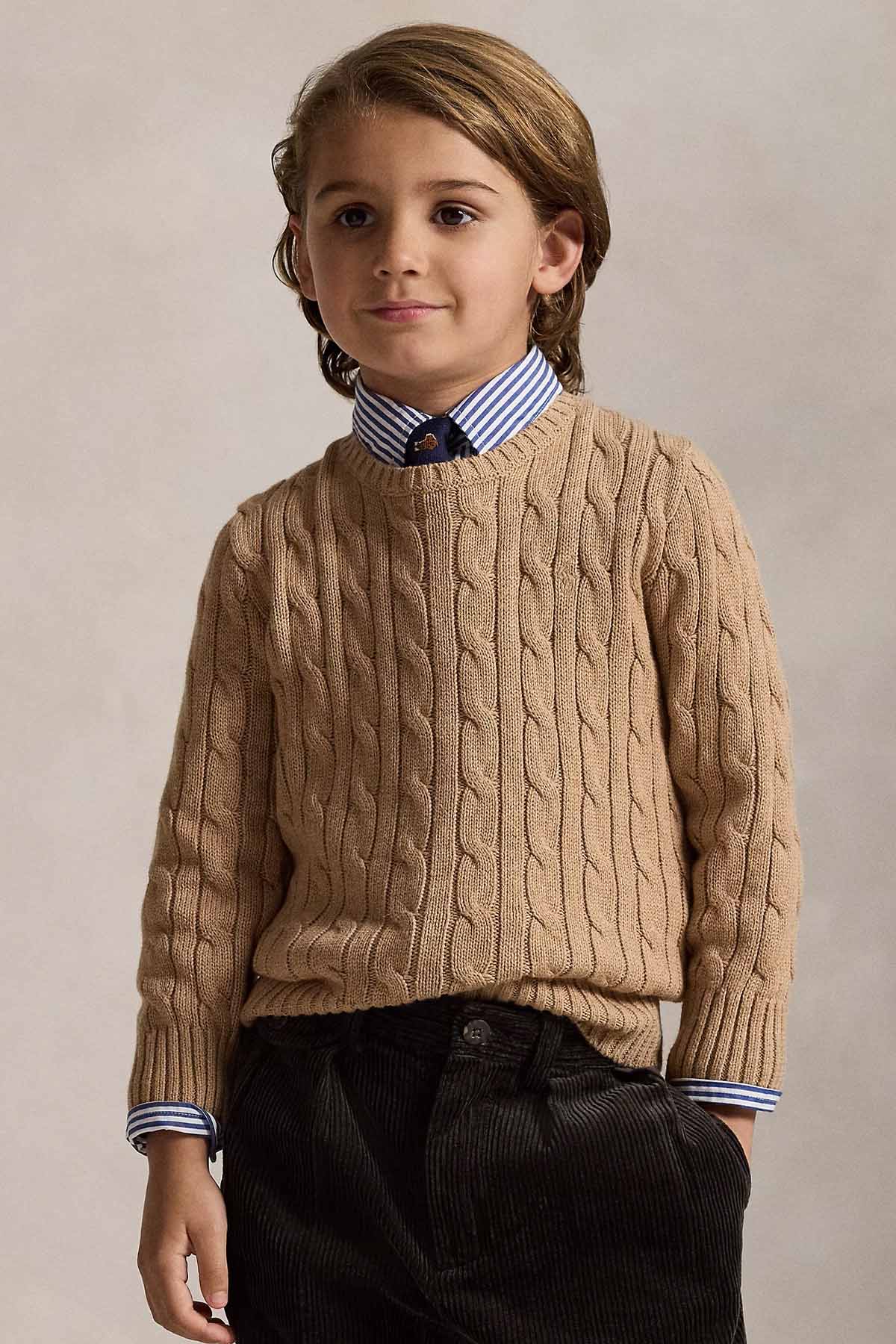Polo Ralph Lauren Kids 6 Yaş Unisex Çocuk Saç Örgü Triko