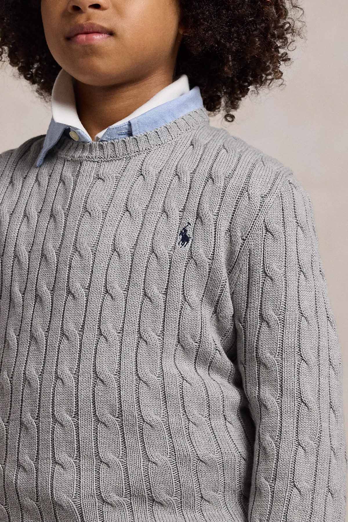 Polo Ralph Lauren Kids S-M Beden Unisex Çocuk Saç Örgü Triko