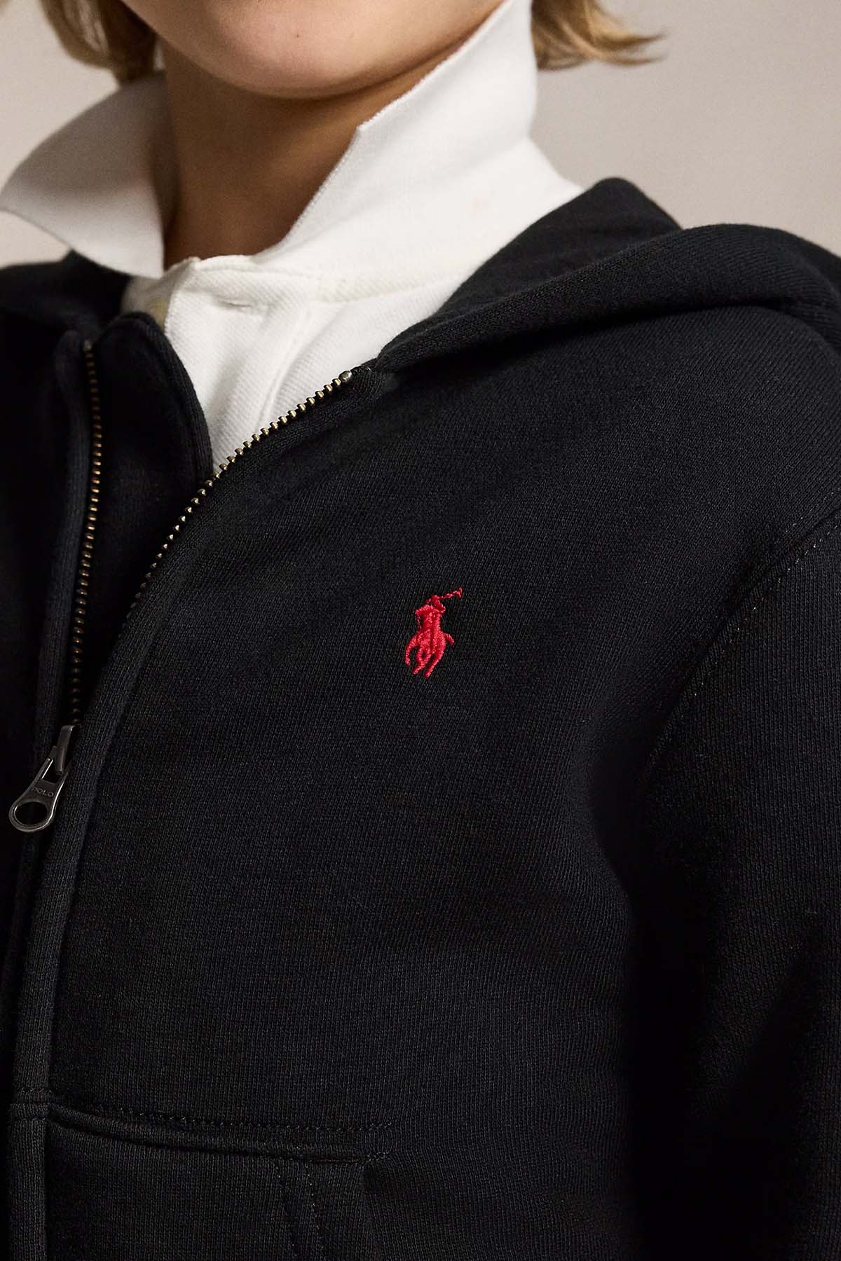 Polo Ralph Lauren Kids 4-7 Yaş Unisex Çocuk Şardonlu Kapüşonlu Sweatshirt Ceket