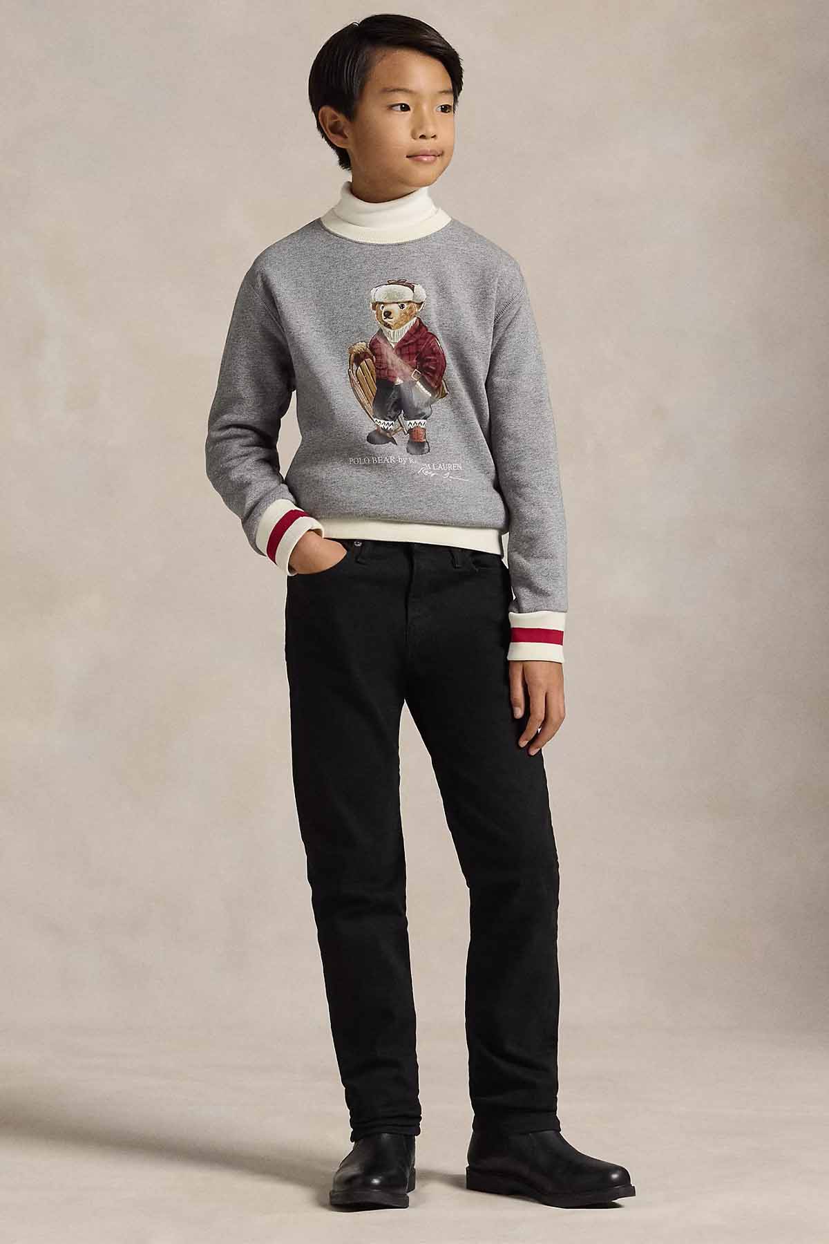 Polo Ralph Lauren Kids S-L Beden Unisex Çocuk Polo Bear Şardonlu Sweatshirt