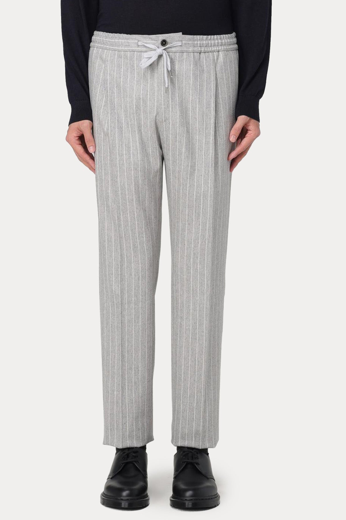 Pantaloni Torino Soft Fit Beli Lastikli Kaşmir Yün Pantolon