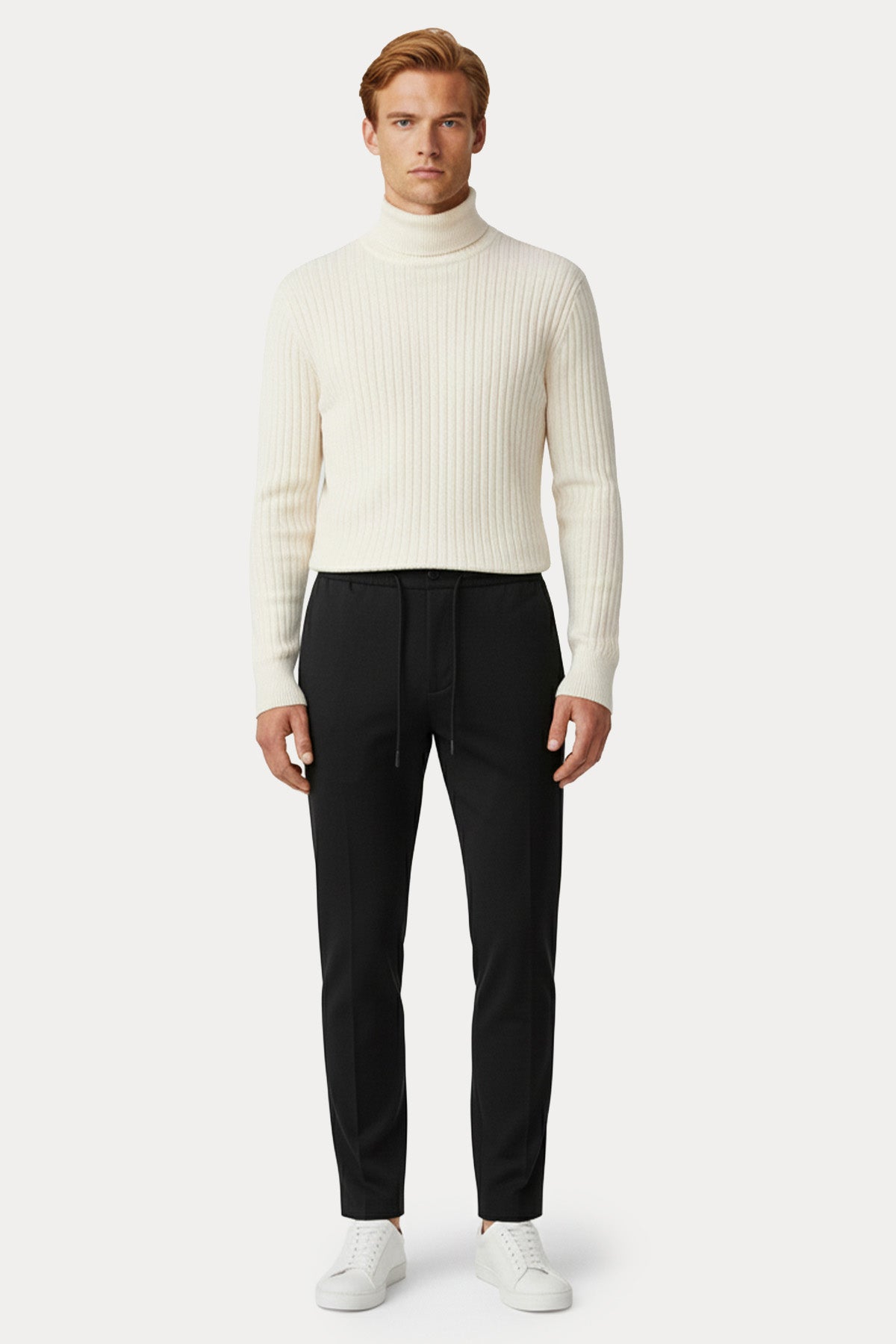 Pantaloni Torino Omega Beli Lastikli Yandan Cepli Streç Pantolon