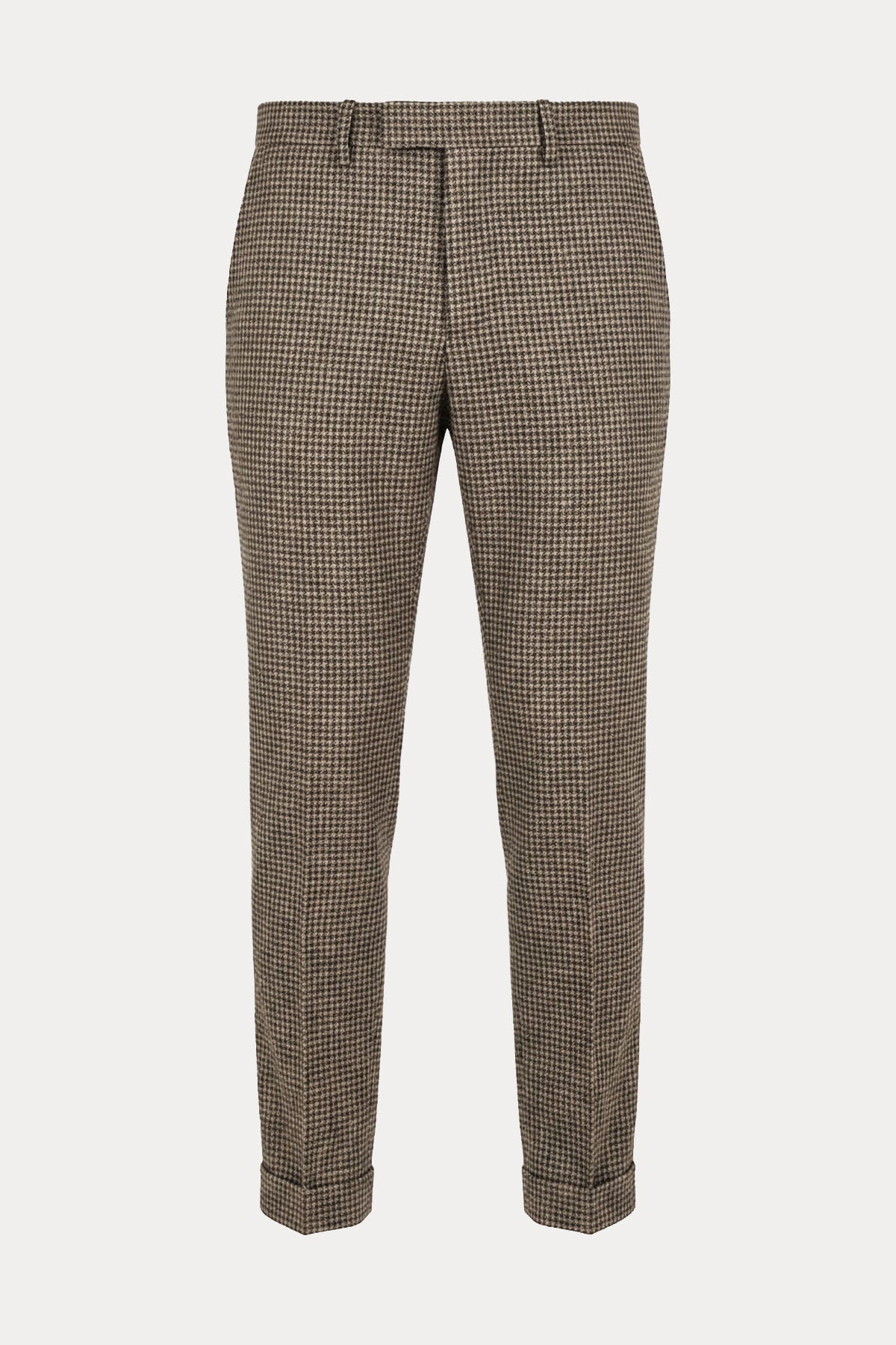 Pantaloni Torino Master Fit Piye Dö Pul Desenli Duble Paça Yün Pantolon