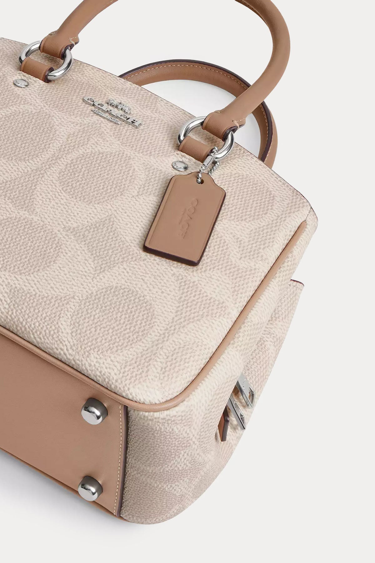 Coach Logolu Deri Omuz Çantası