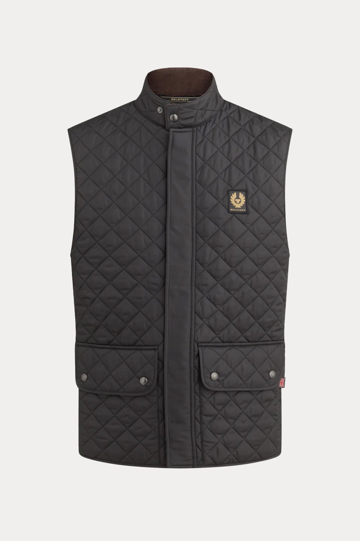 Belstaff Icon Gilet Dik Yaka Kapitone Puffer Yelek