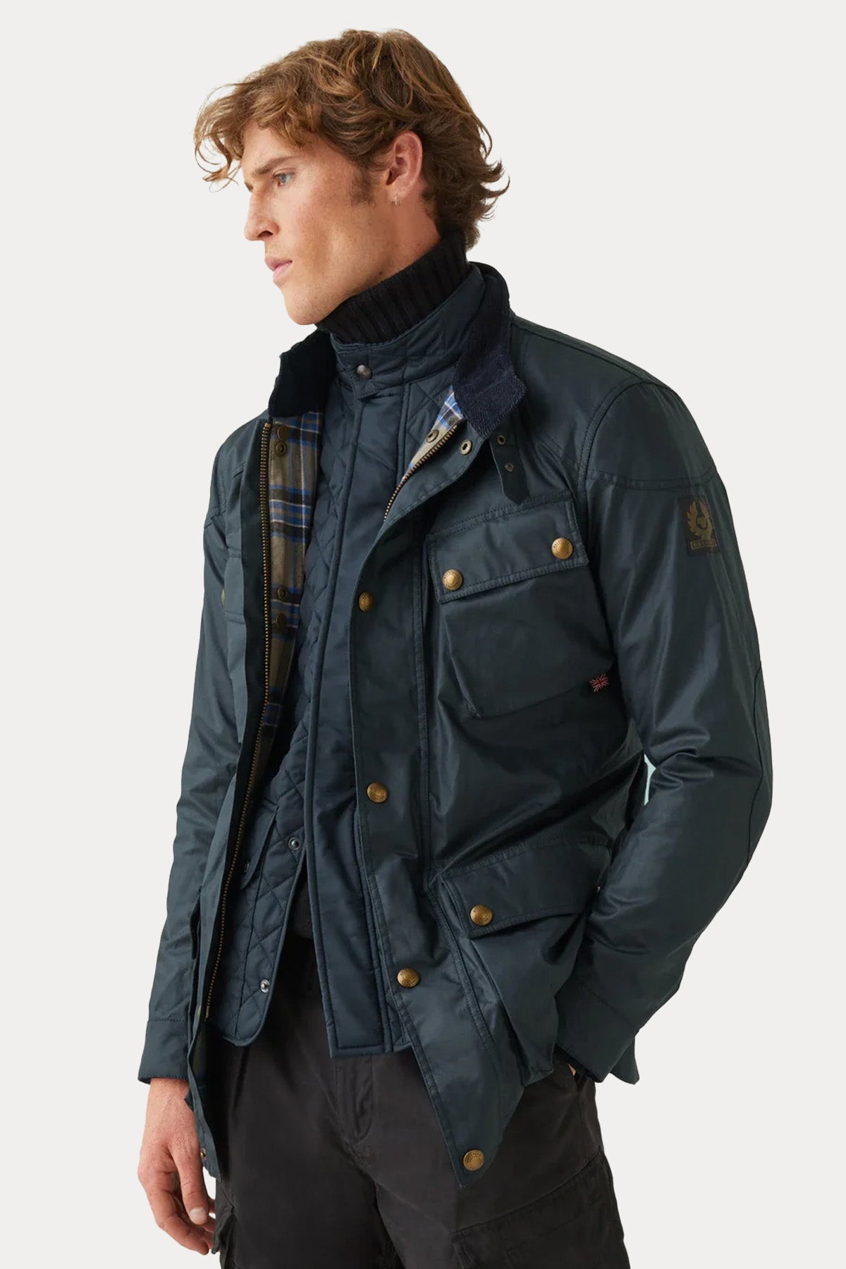 Belstaff Icon Gilet Dik Yaka Kapitone Puffer Yelek
