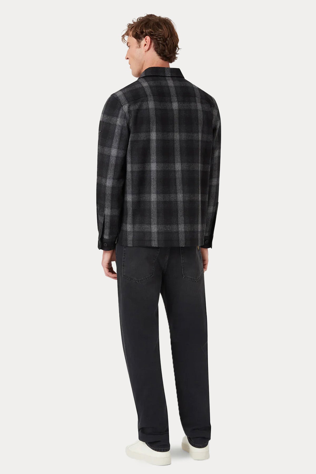 Belstaff Relaxed Fit Ekose Desenli Yün Gömlek Ceket