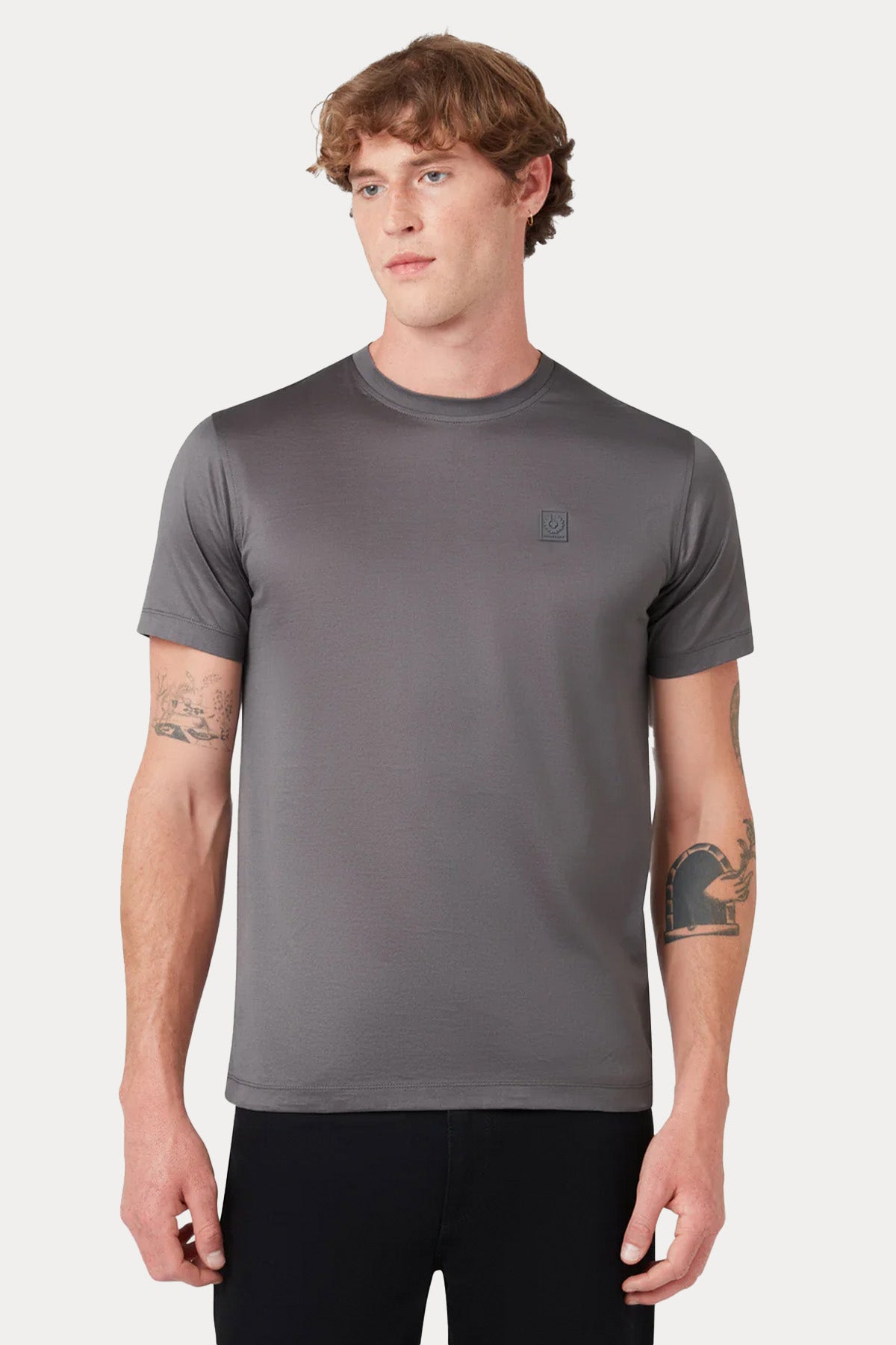 Belstaff Regular Fit Yuvarlak Yaka Merserize T-shirt