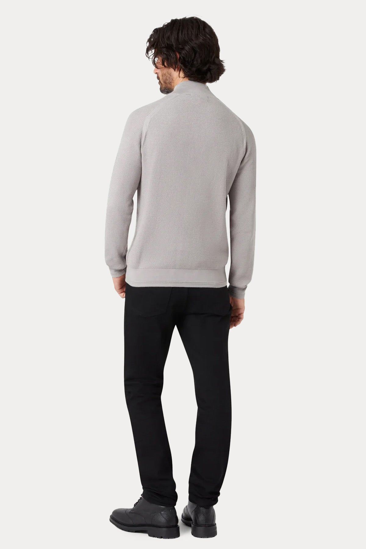 Belstaff Regular Fit Yarım Fermuarlı Dik Yaka Örgü Triko