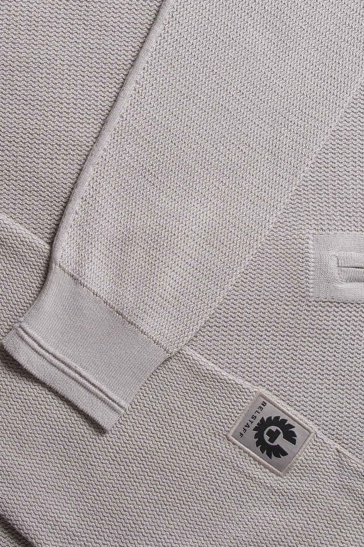 Belstaff Regular Fit Yarım Fermuarlı Dik Yaka Örgü Triko