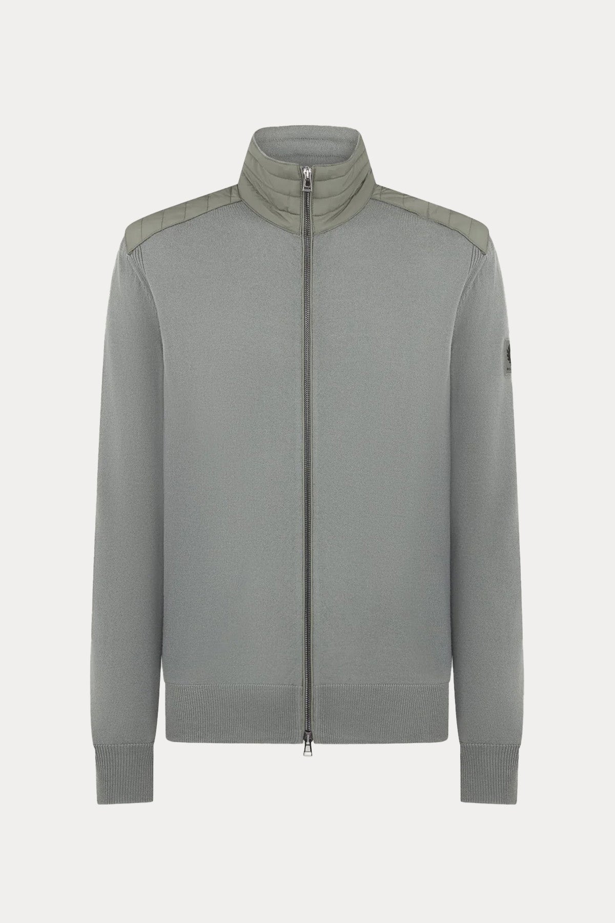 Belstaff Slim Fit Dik Yaka İnce Örgü Triko Ceket