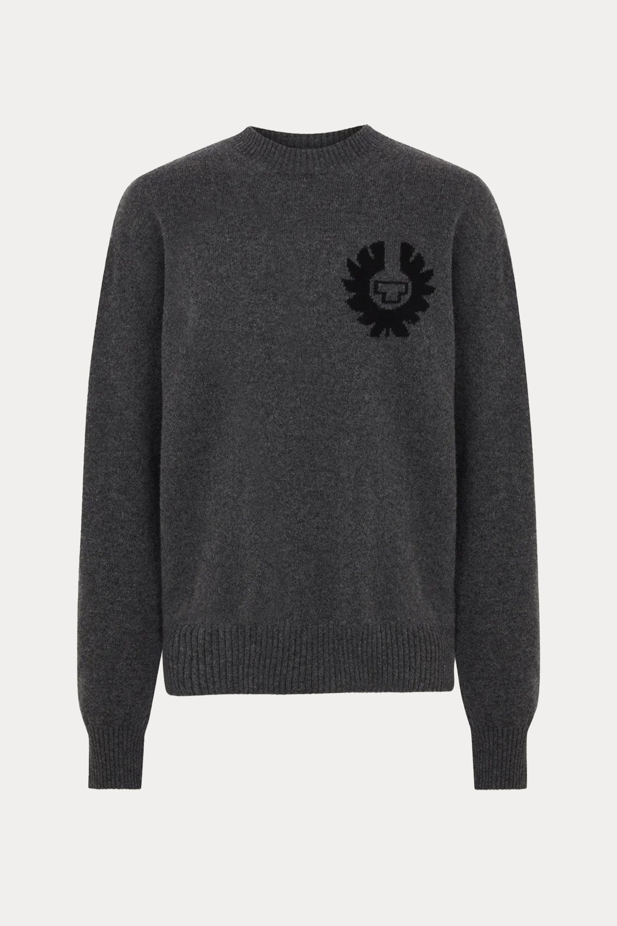 Belstaff Relaxed Fit Yuvarlak Yaka Örgü Yün Triko