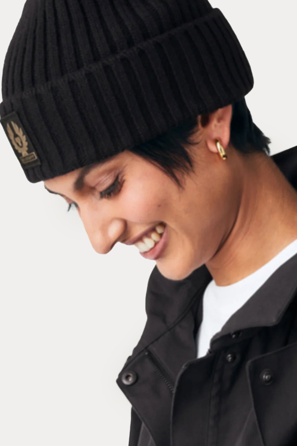 Belstaff Logolu Örgü Yün Bere