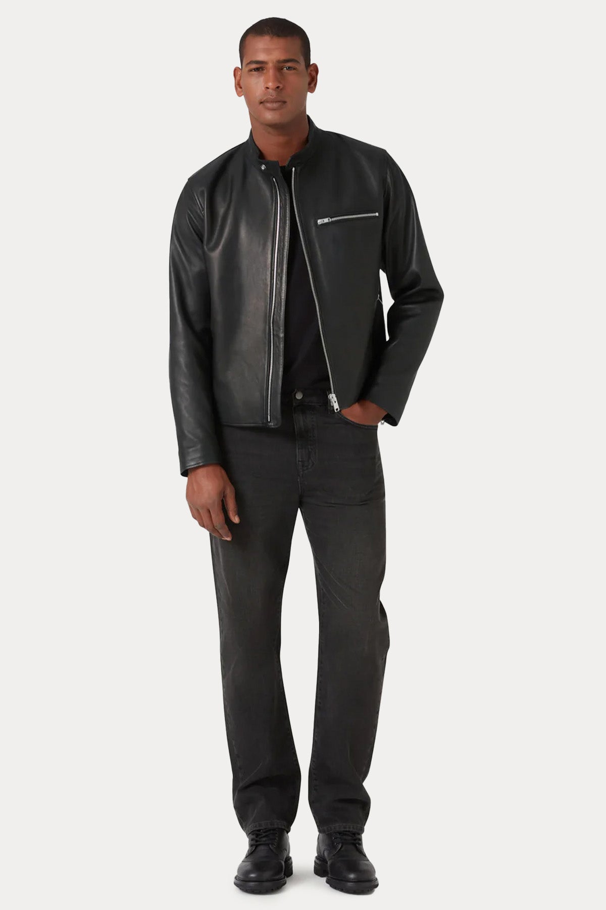 Belstaff Track Racer Dik Yaka Deri Ceket