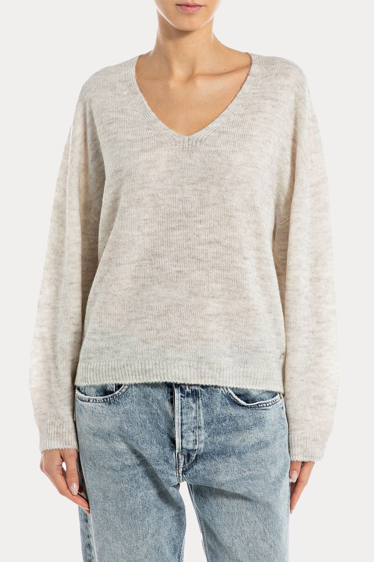 Replay Comfort Fit V Yaka Örgü Triko