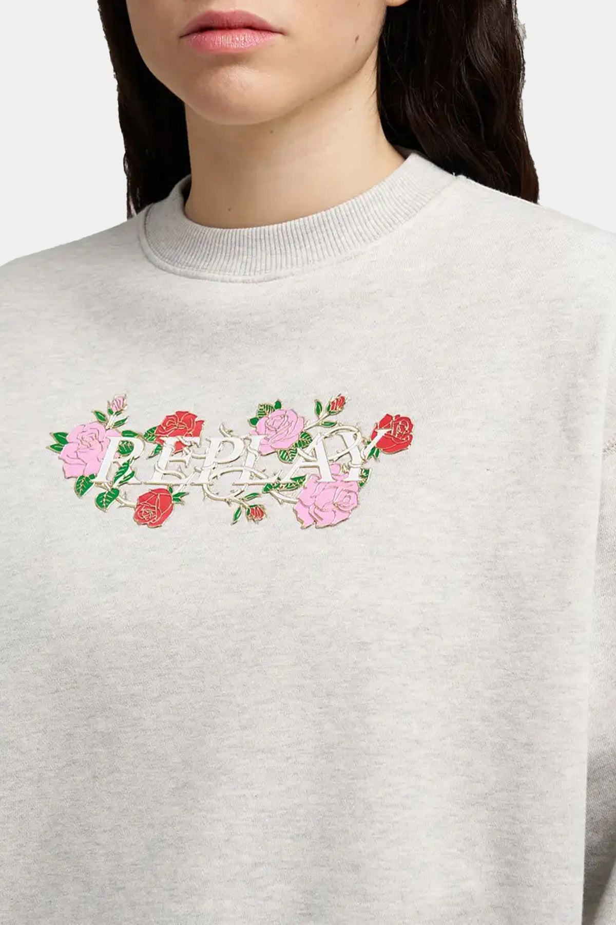 Replay Regular Fit Şardonlu Logolu Sweatshirt