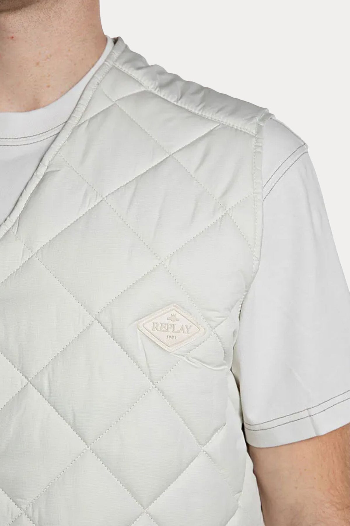 Replay Regular Fit Kapitone Desenli İnce Puffer Yelek