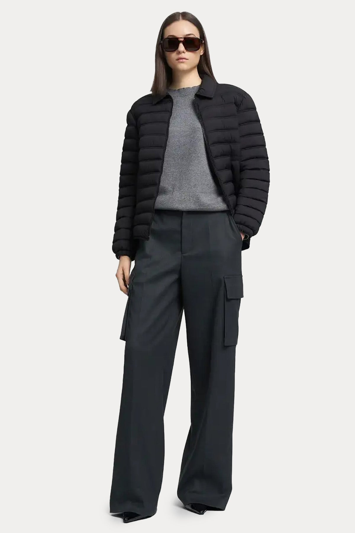 Replay Relaxed Fit Yüksek Bel Kargo Cepli Pantolon