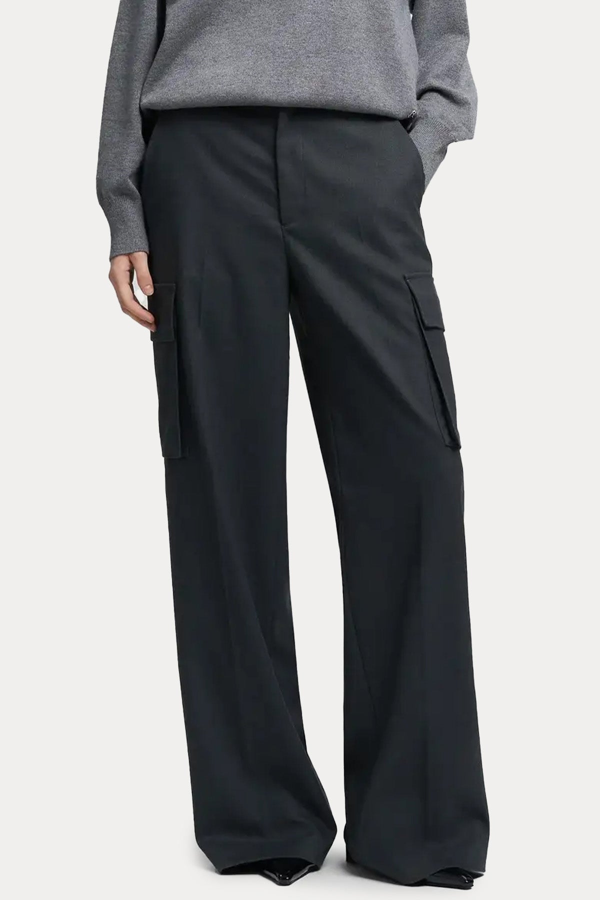 Replay Relaxed Fit Yüksek Bel Kargo Cepli Pantolon