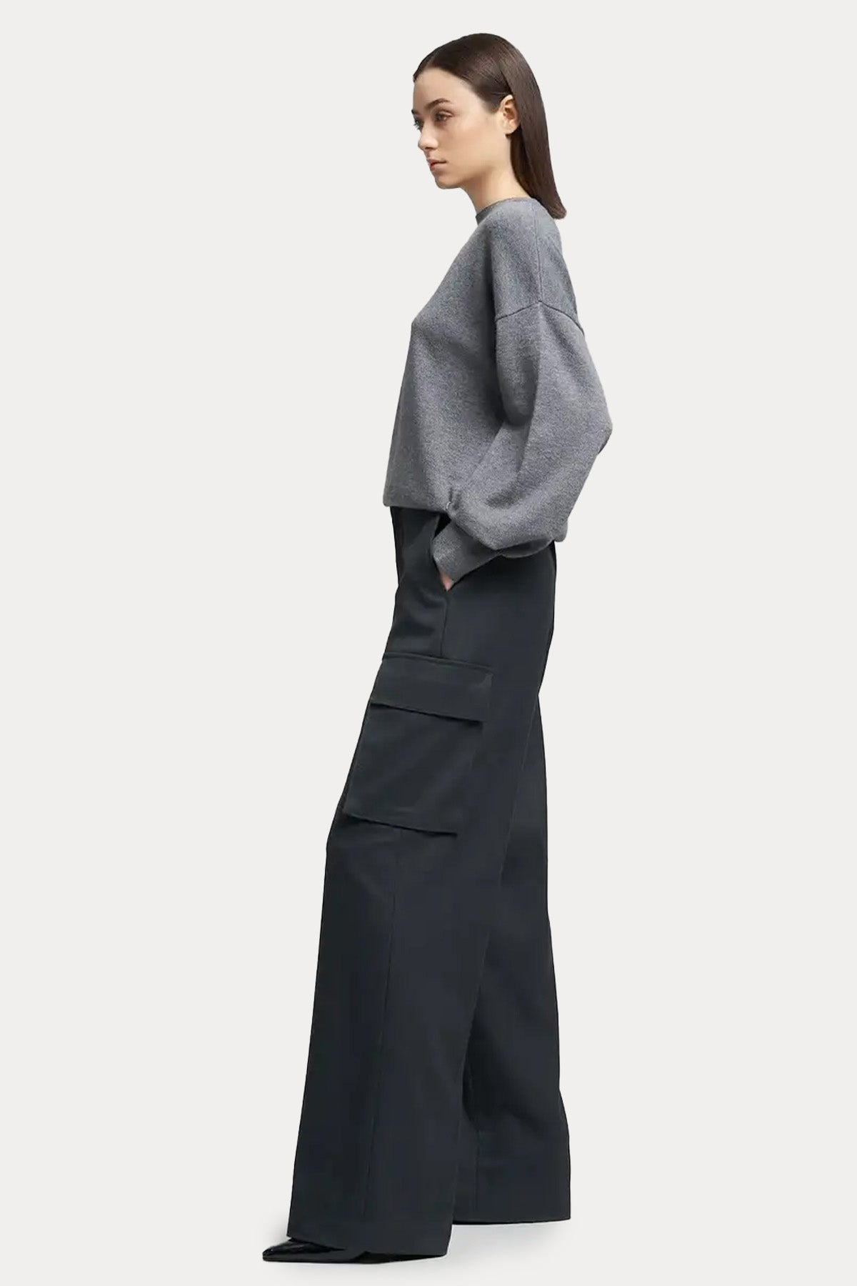 Replay Relaxed Fit Yüksek Bel Kargo Cepli Pantolon