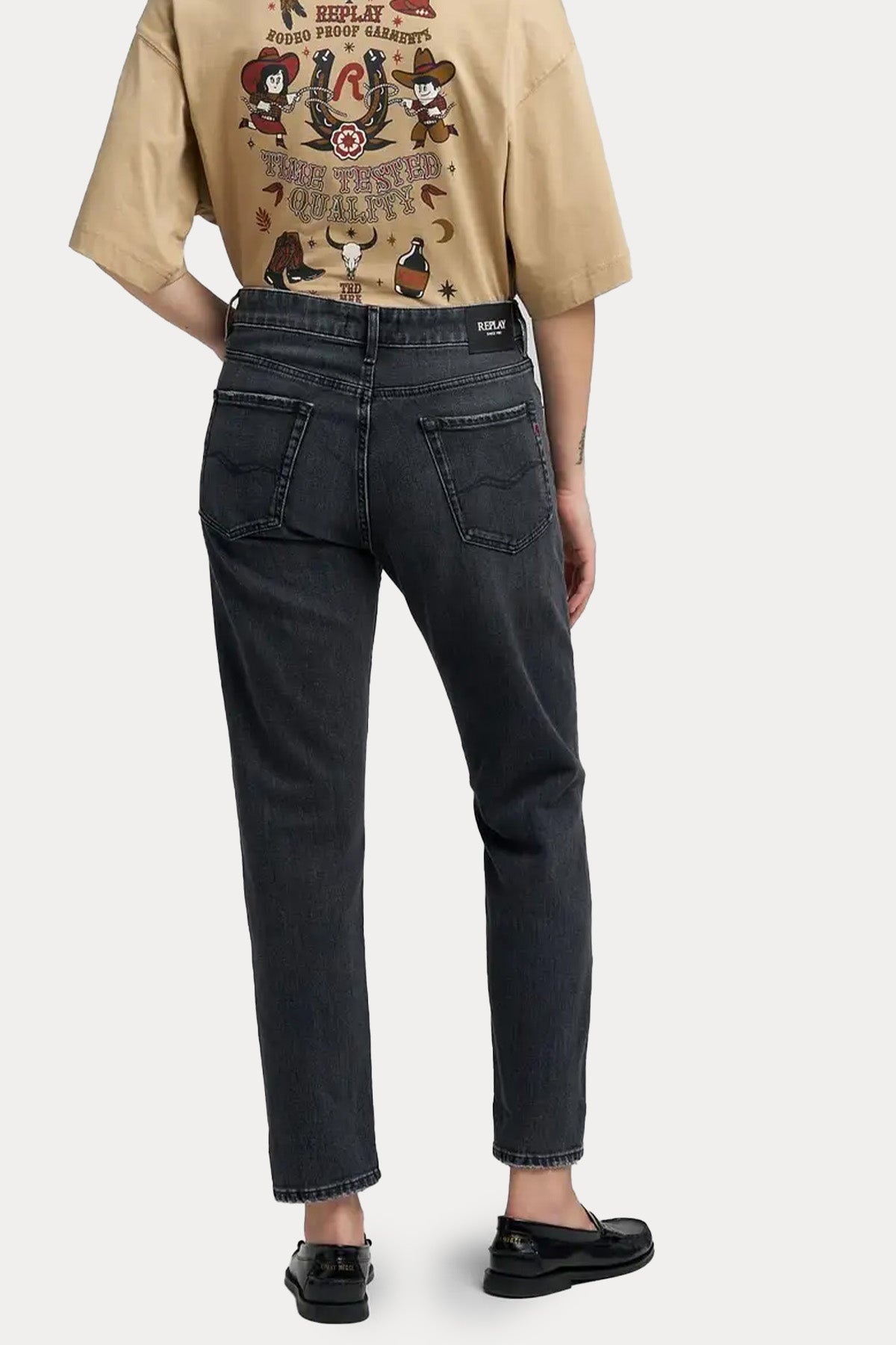 Replay Marty Boyfriend Fit Yıkamalı Jeans