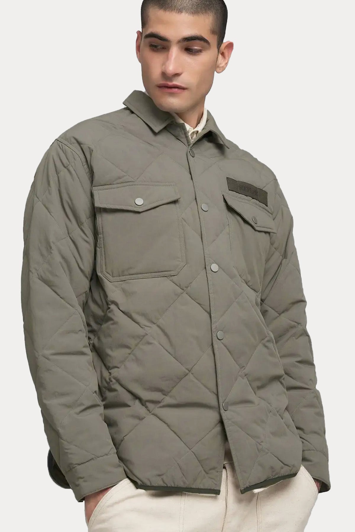 Replay Regular Fit Kapitone Desenli İnce Puffer Ceket