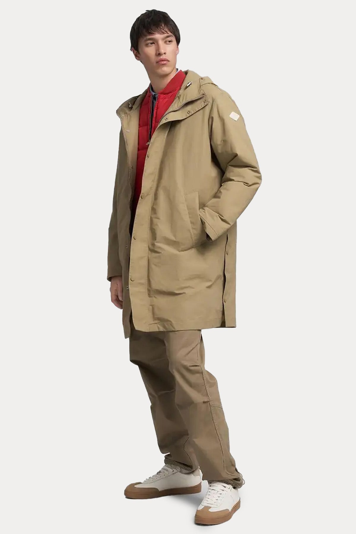 Replay Logolu Kapüşonlu İnce Parka