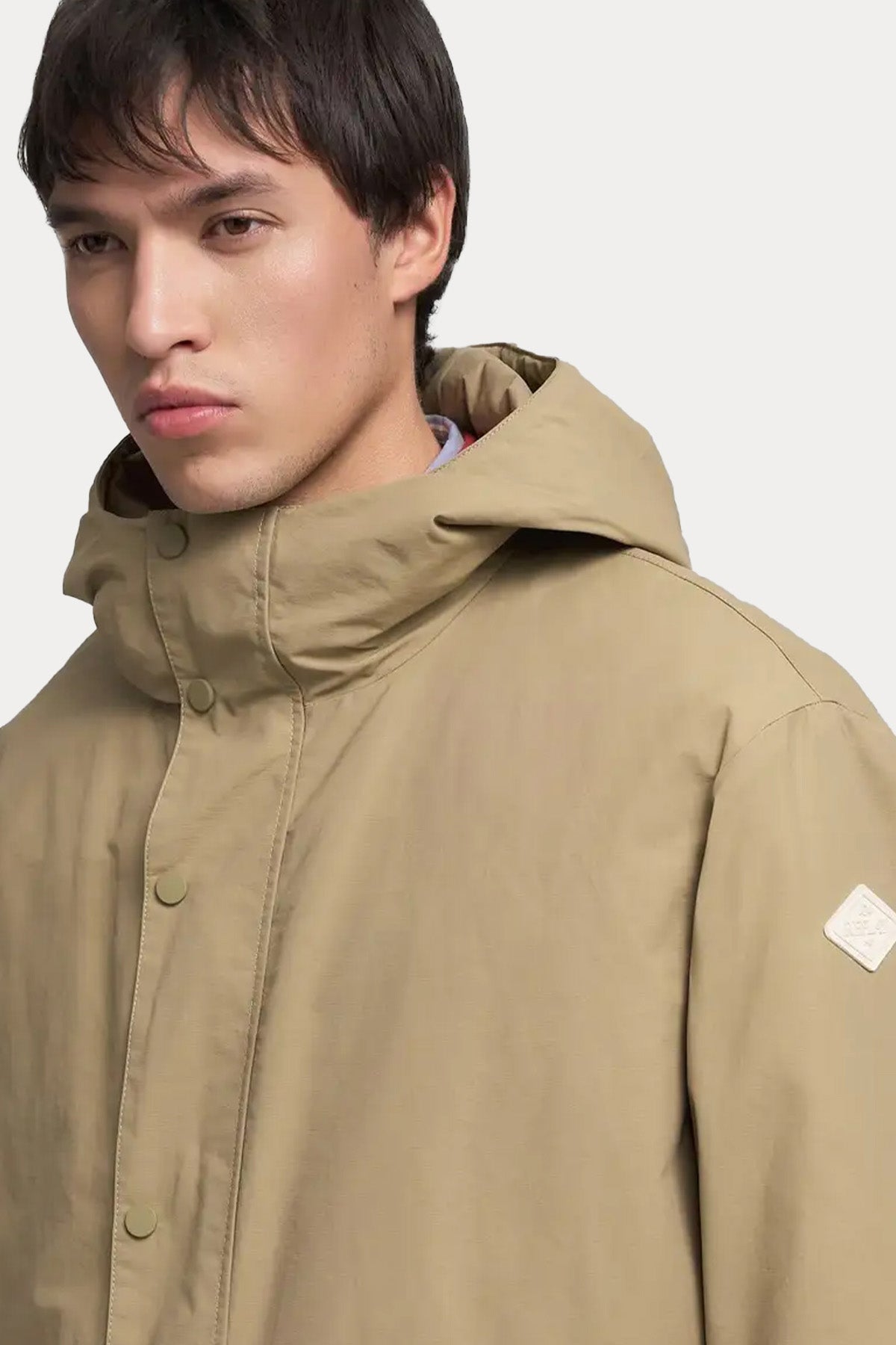 Replay Logolu Kapüşonlu İnce Parka