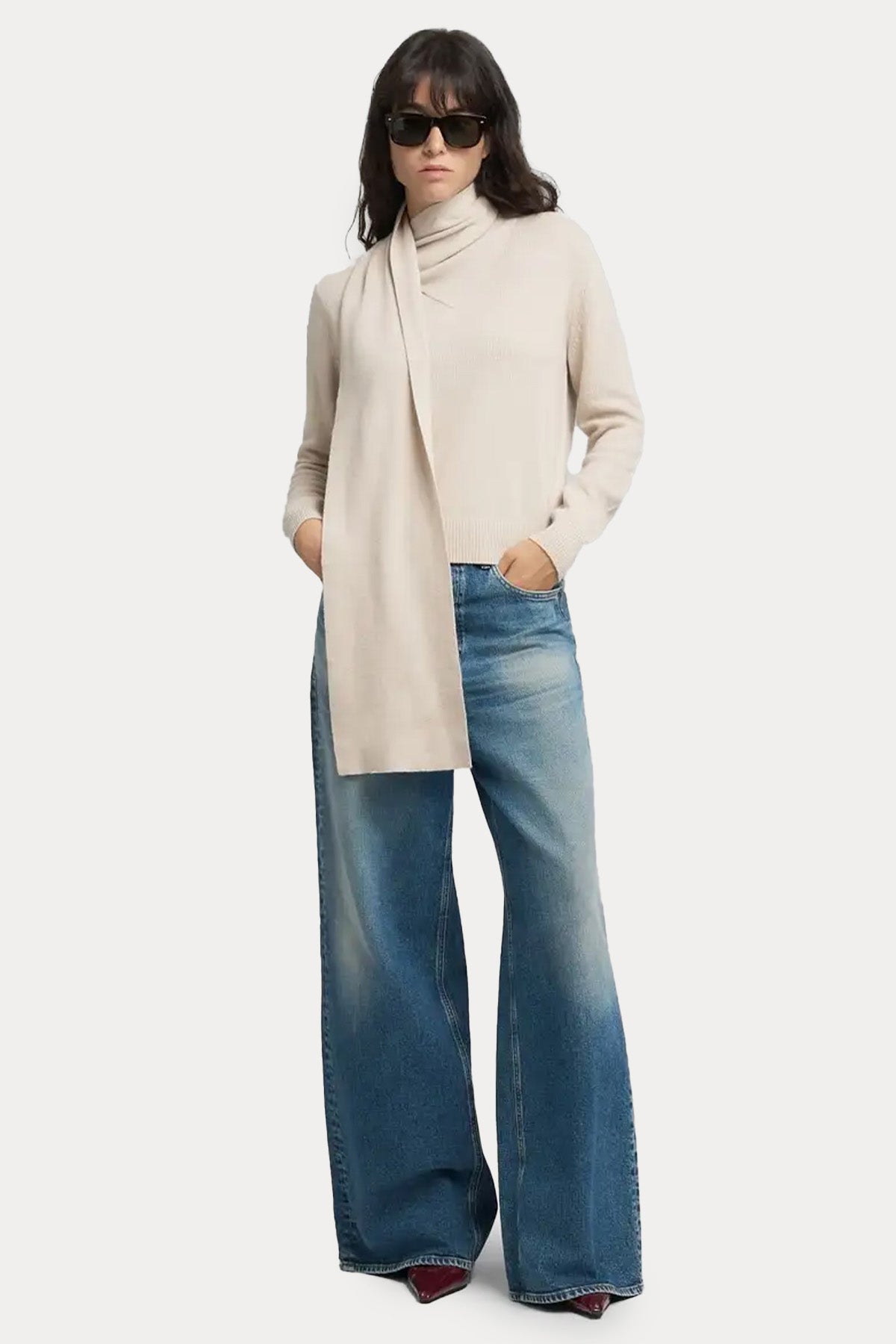 Replay Regular  Fit Balıkçı Şal Yaka Örgü Yün Triko